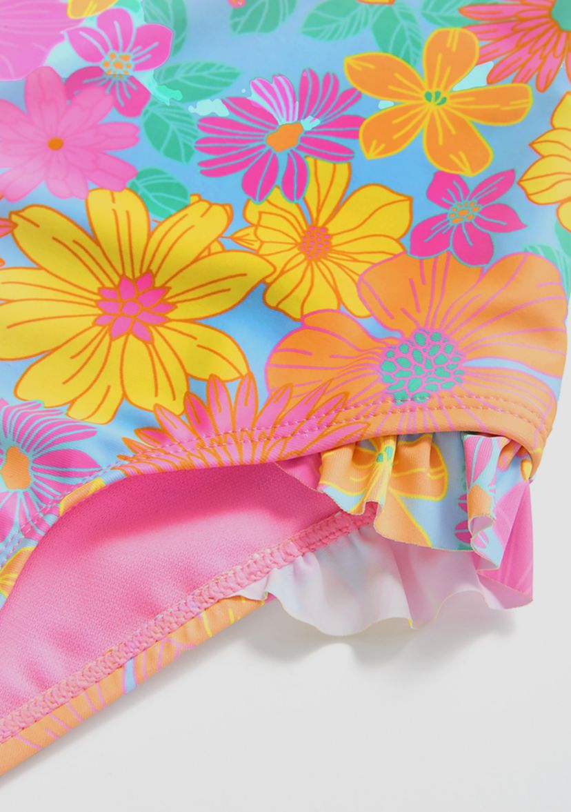 Girls 4-6x One Piece Darling Daisy Rashguard 
