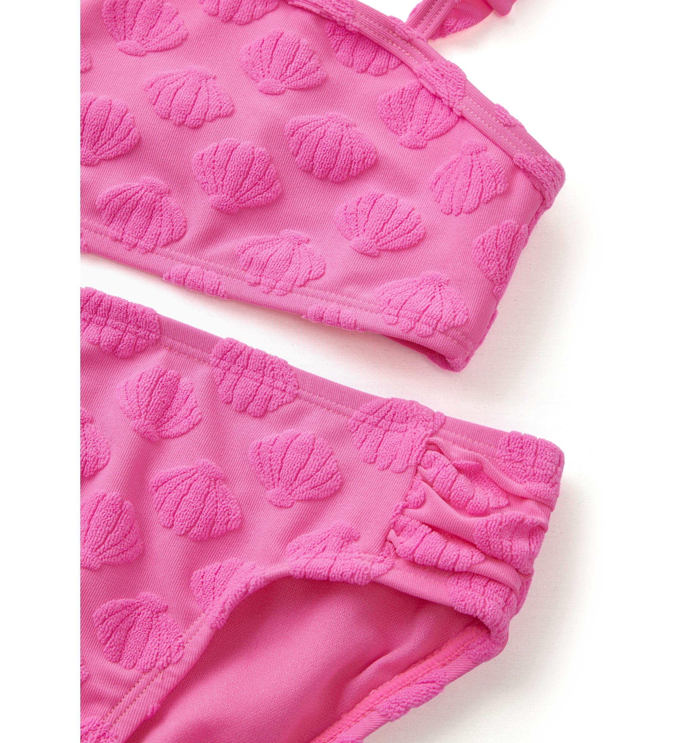 Girls 4-6x 2 Piece Shell Texture Swimsuit