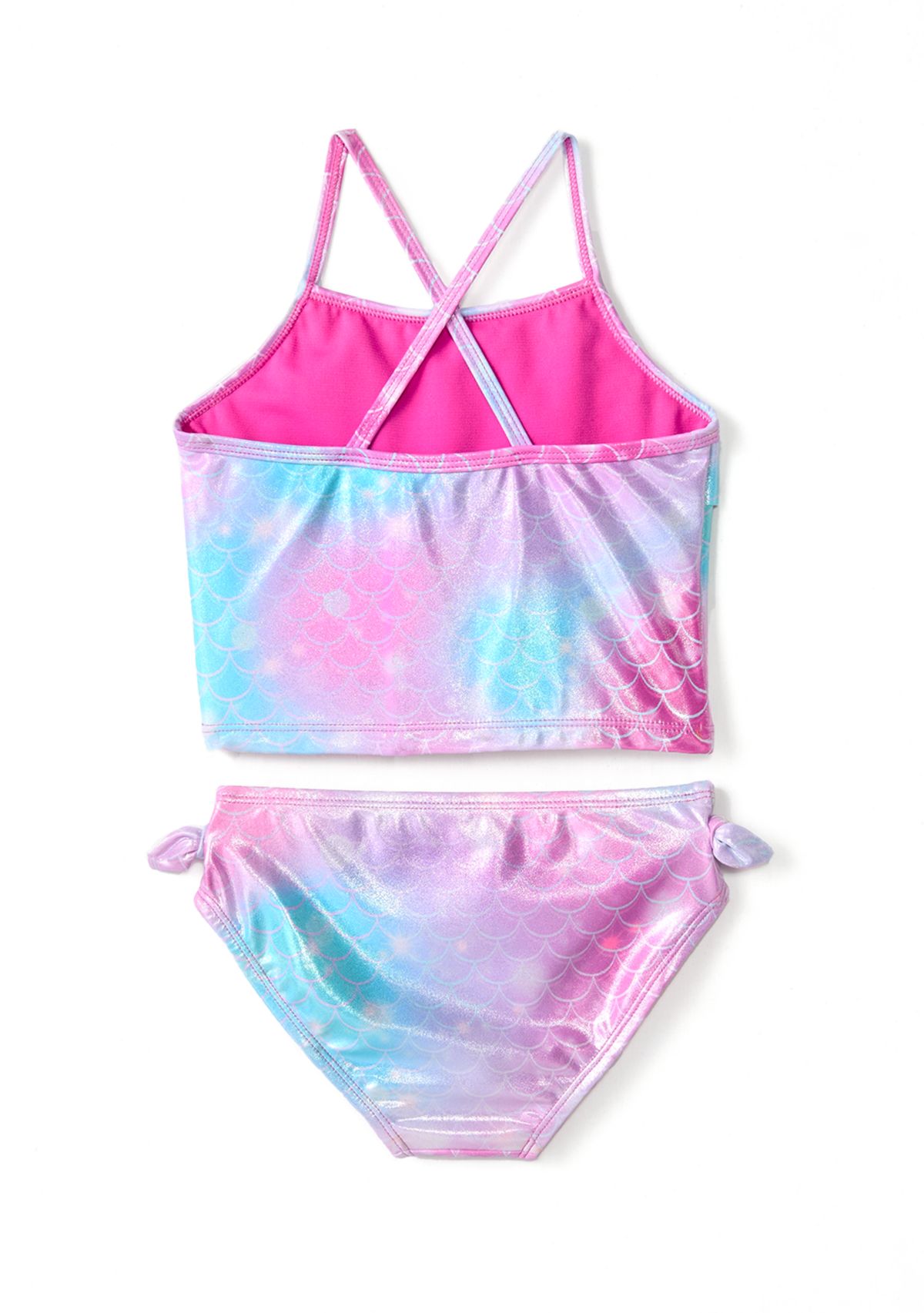 Girls 4-6x Mermaid Ruffle Swim Top and Bottoms Set