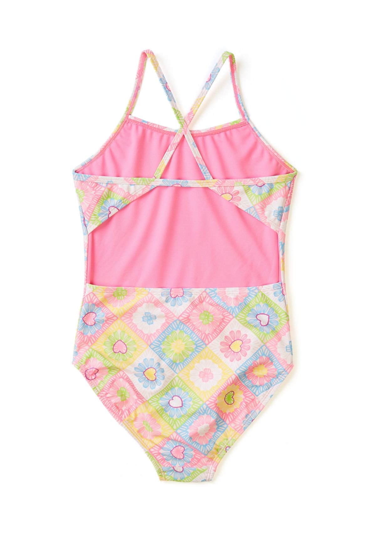 Girls 7-16 Crochet Craze Printed One Piece Swimsuit 