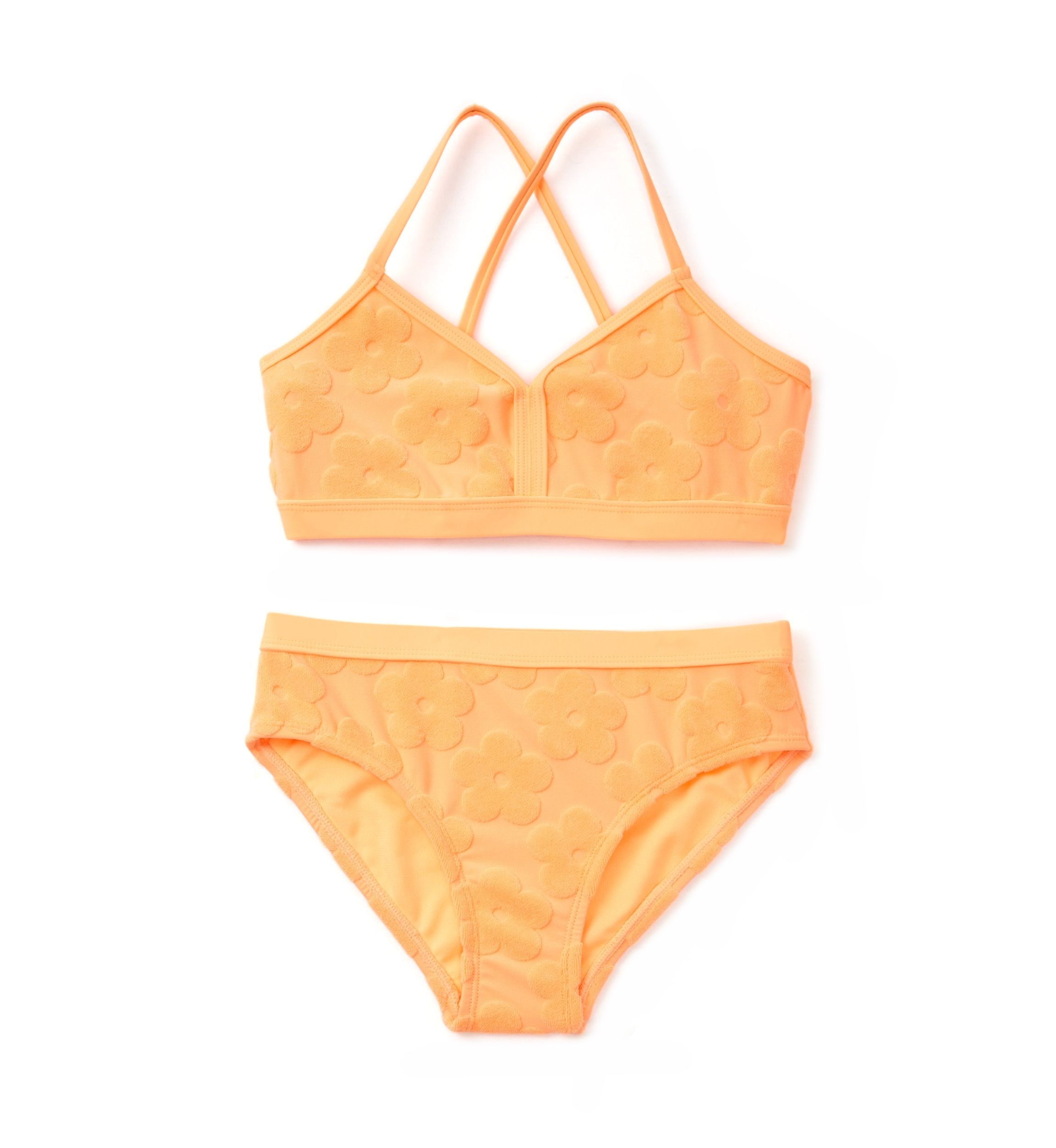 Girls 7-16 Textured Two Piece Swimsuit
