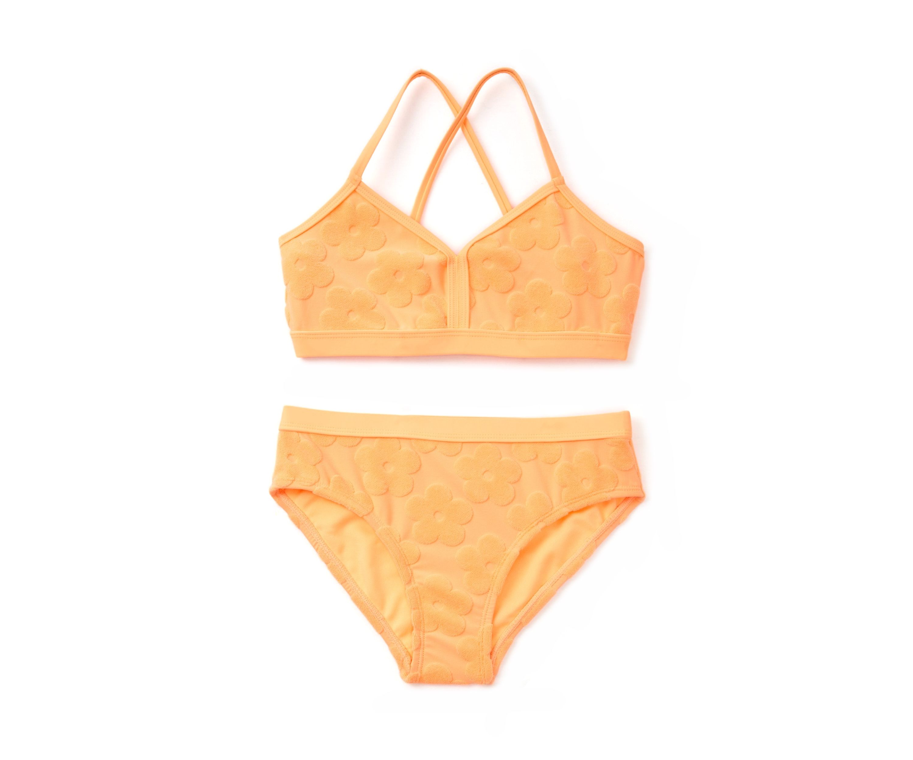 Girls 7-16 Textured Two Piece Swimsuit