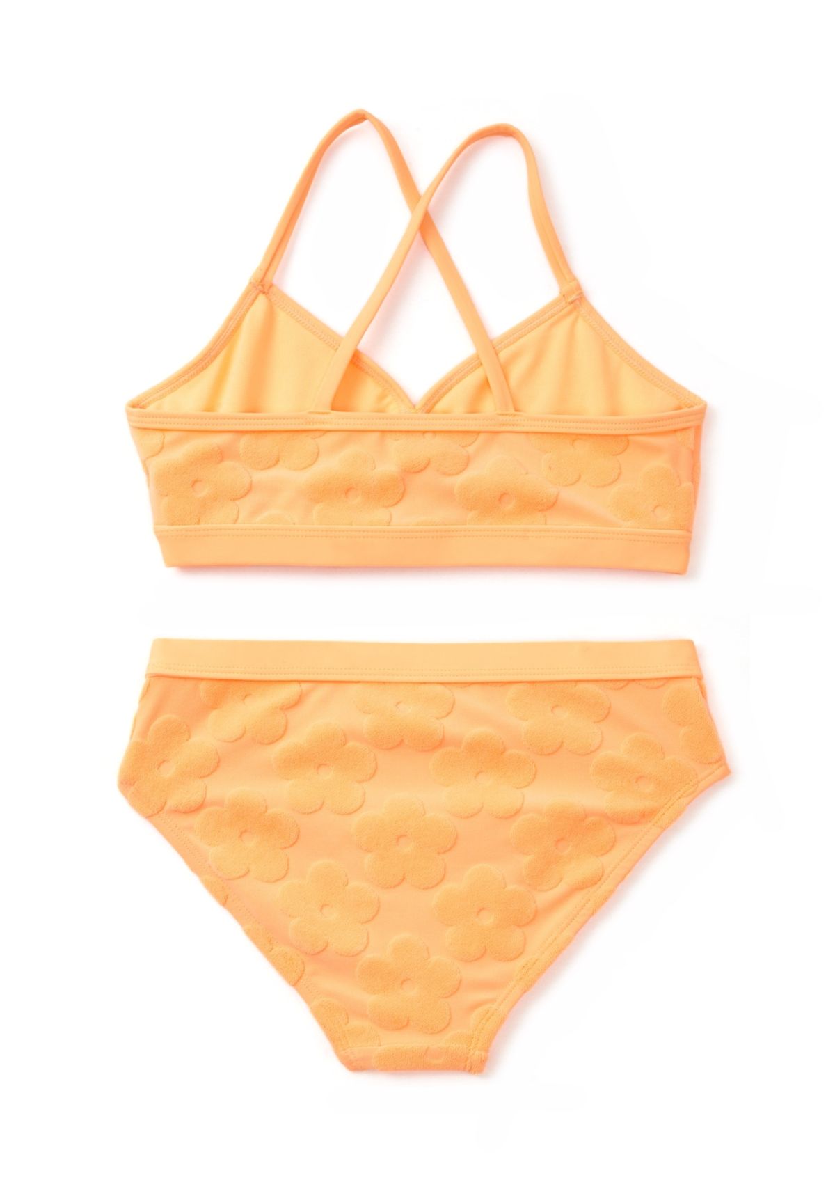Girls 7-16 Textured Two Piece Swimsuit