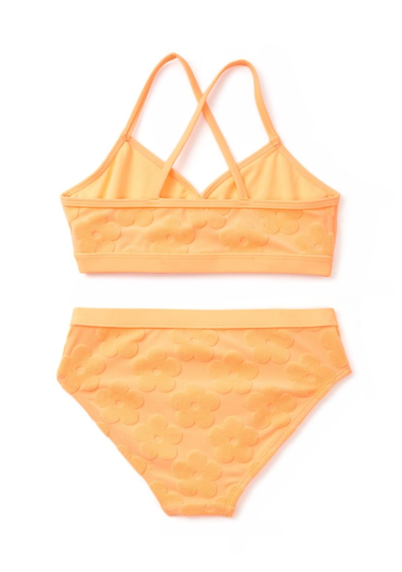 Girls 7-16 Textured Two Piece Swimsuit