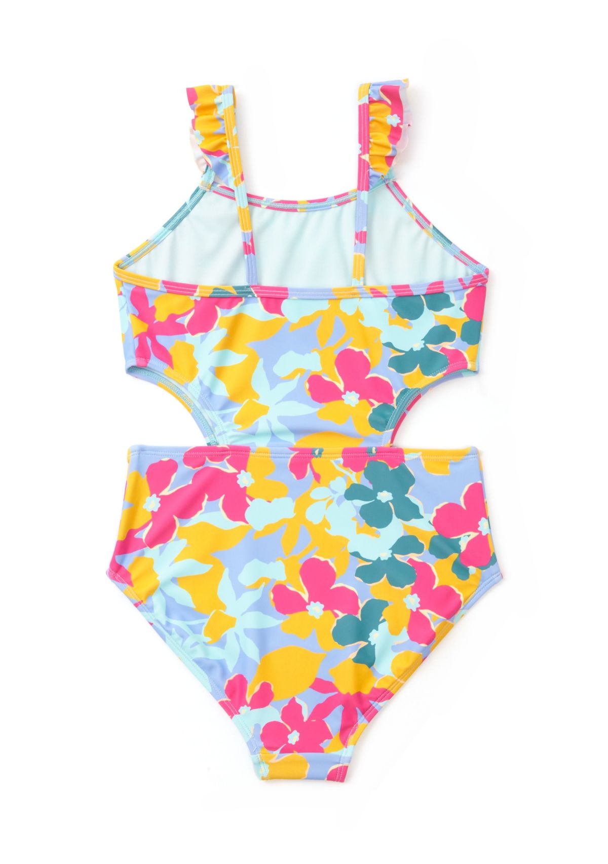 Girls 7-16 Daisy Flutter Cutout One Piece Swimsuit