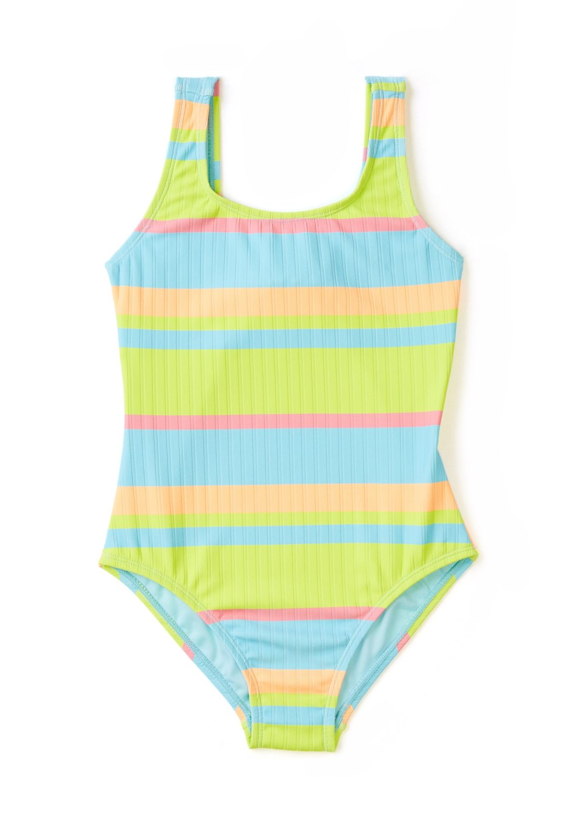 Girls 7-16 Striped Swimsuit 