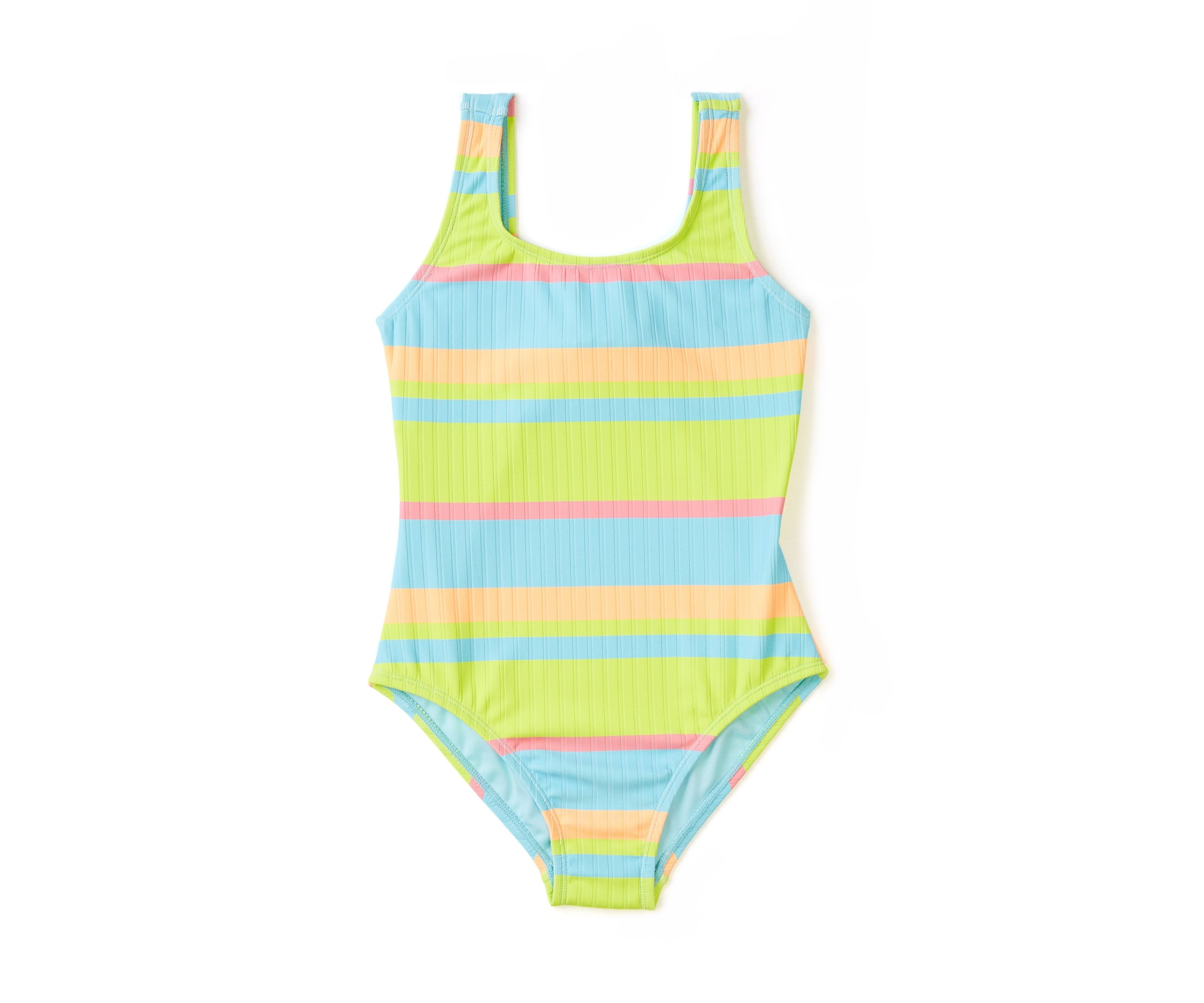 Girls 7-16 Striped Swimsuit 