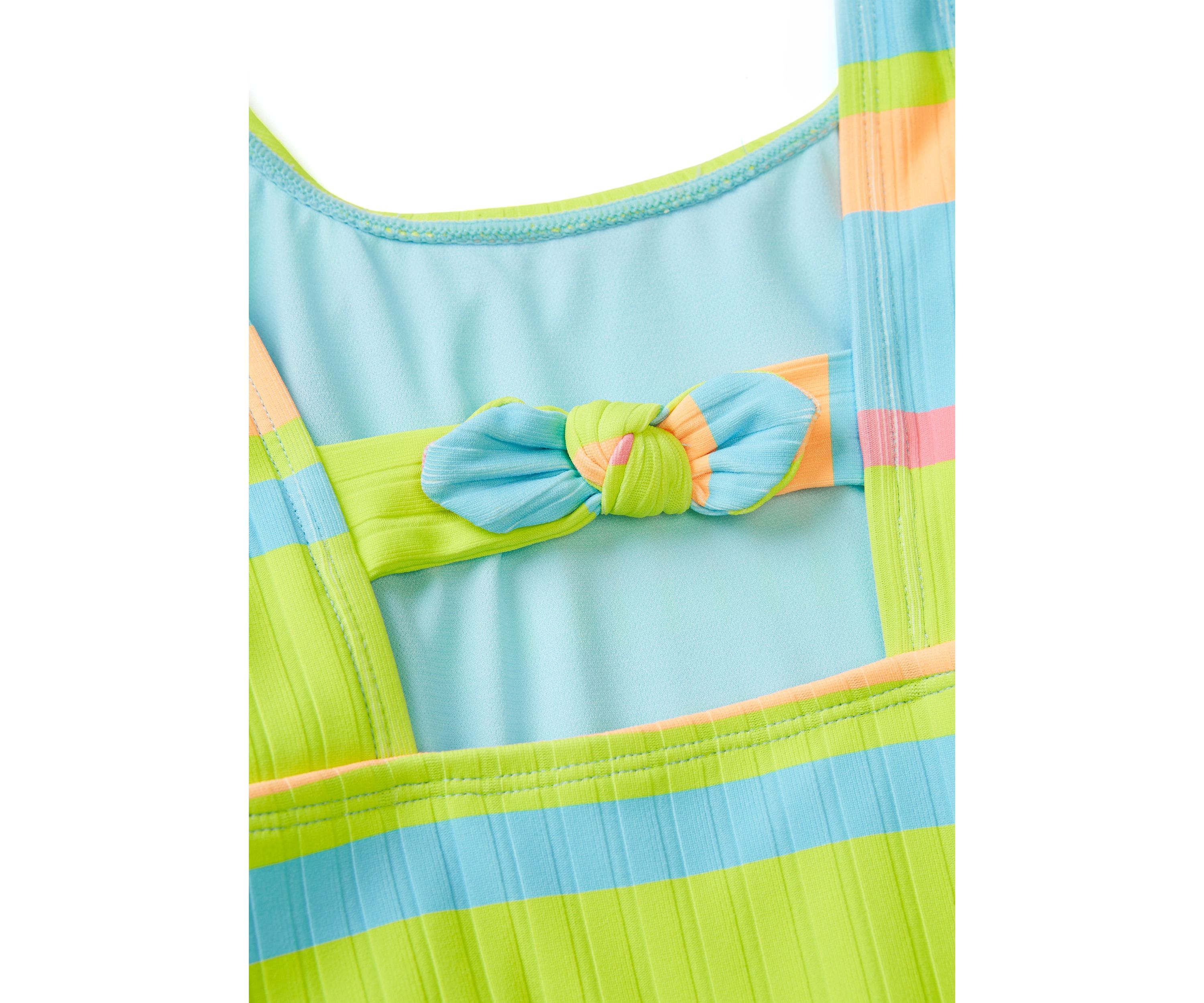 Girls 7-16 Striped Swimsuit 