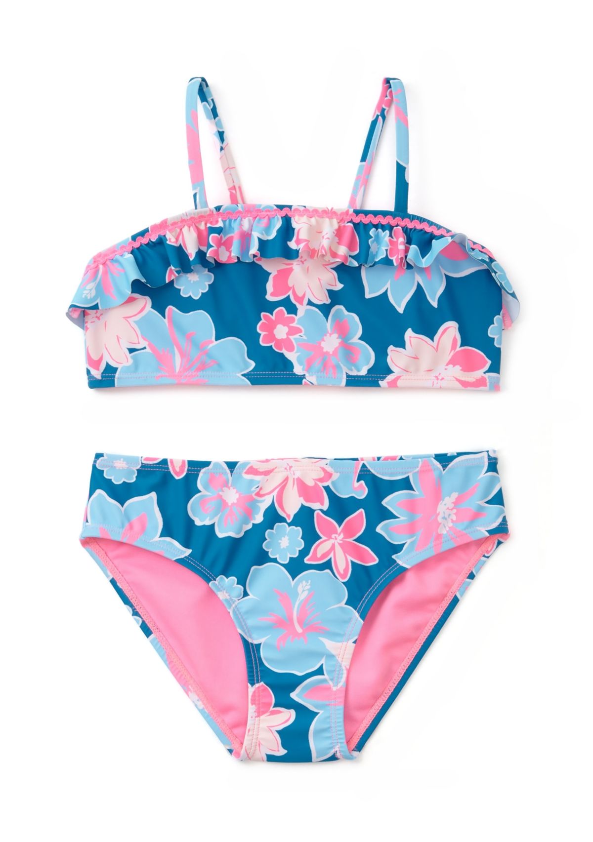 Girls 7-16 2 Piece Fantastic Flower Swimsuit
