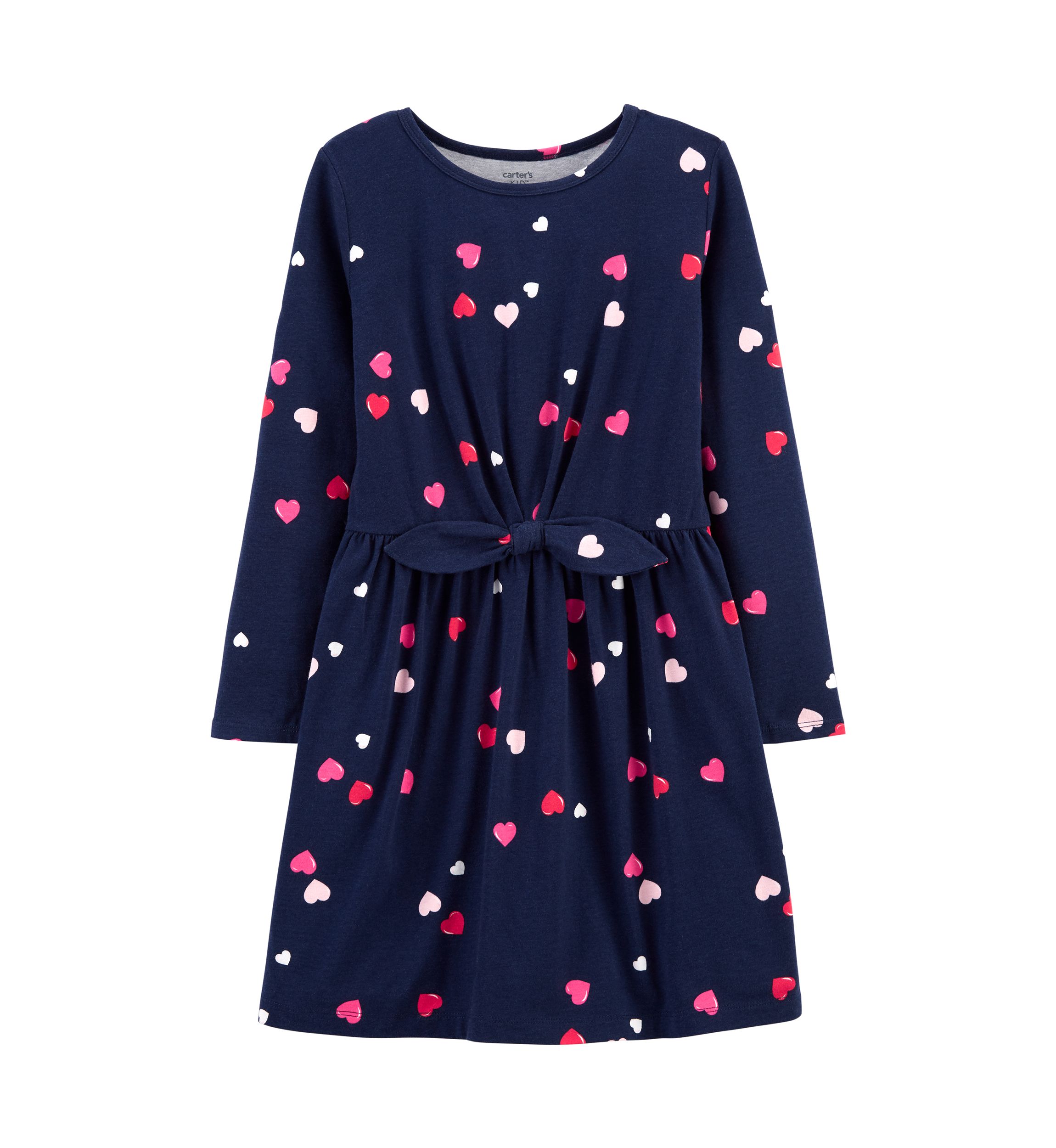 Girls 4-8 Navy Heart Dress