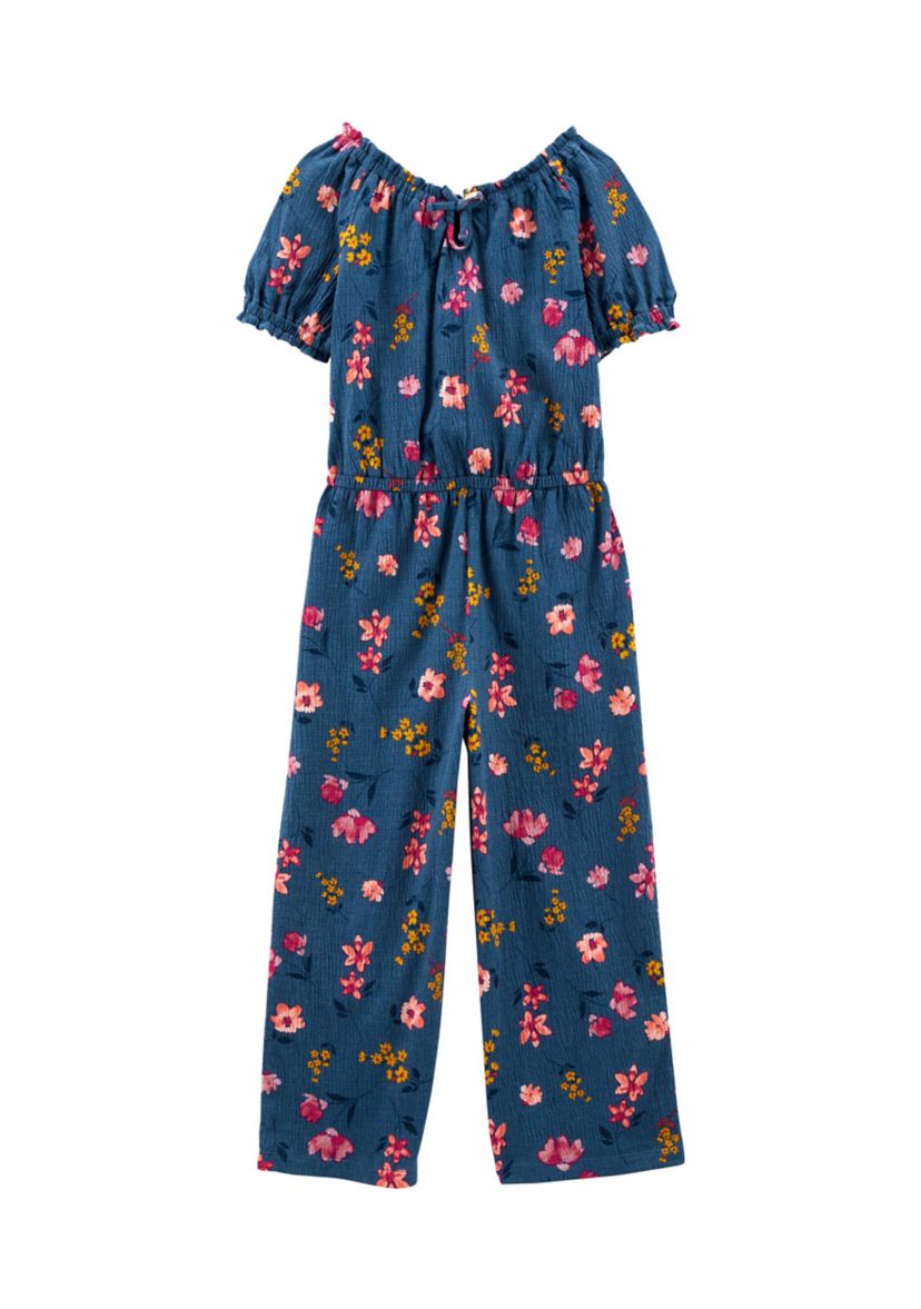 Girls 7-16 Floral Jumpsuit
