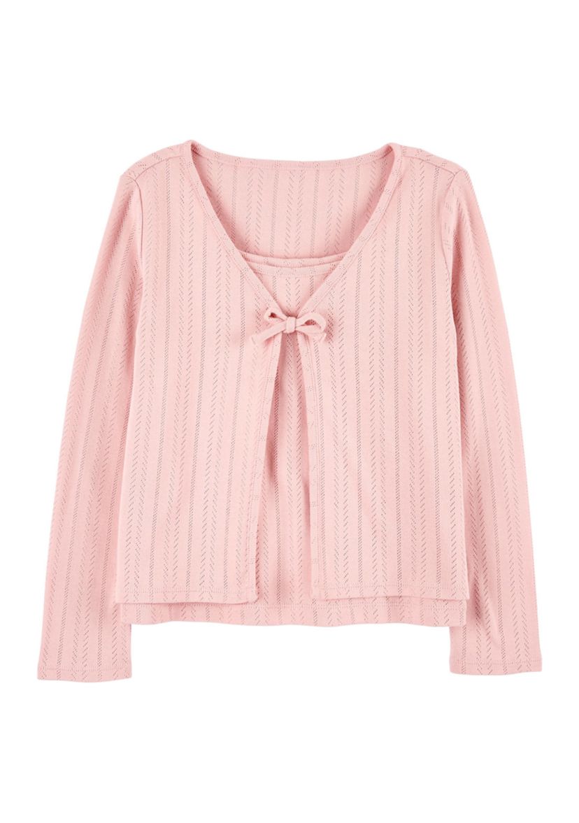 Girls 4-6x Pink Cardigan Set