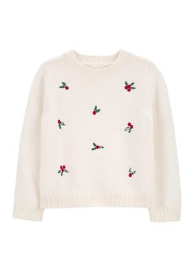  Derek Heart Big Girls' Intarsia Heart Sweater, Cream, Small:  Clothing, Shoes & Jewelry