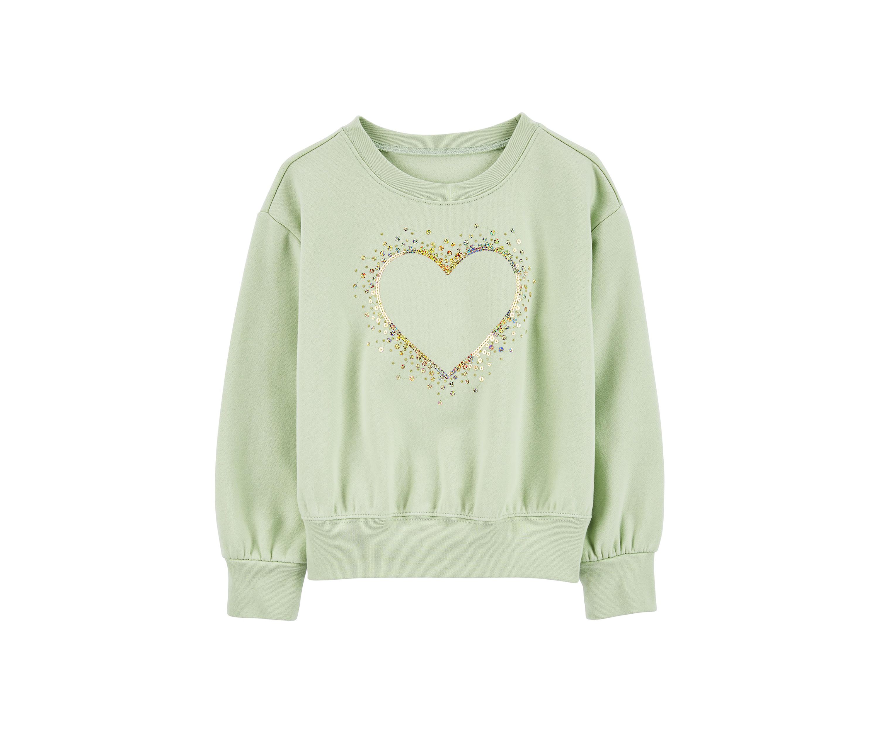 Girls 4-6x Heart Printed Sweatshirt