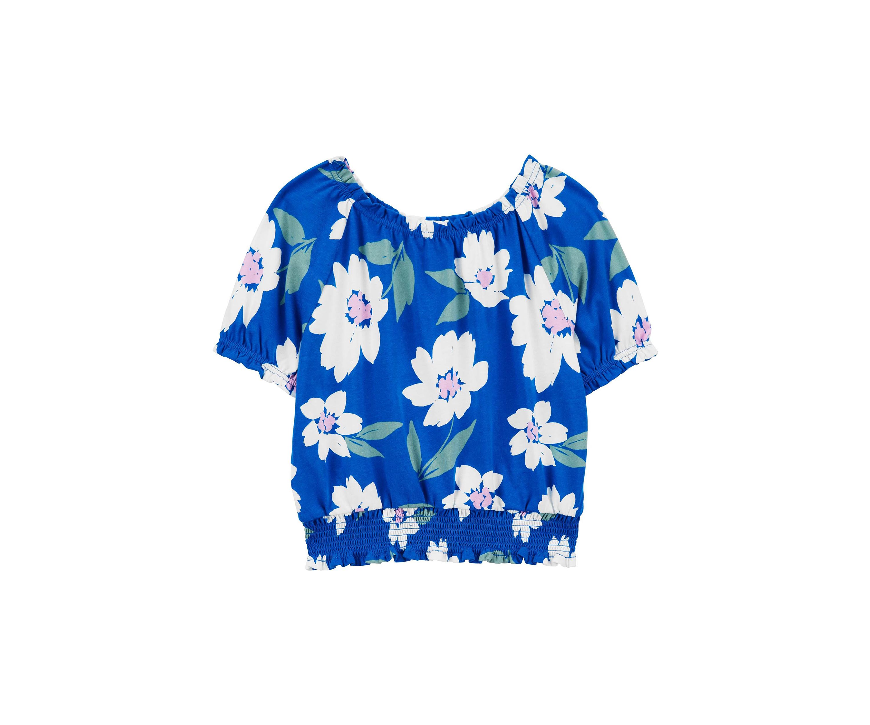 Girls 4-6x Floral Printed Bubble Top