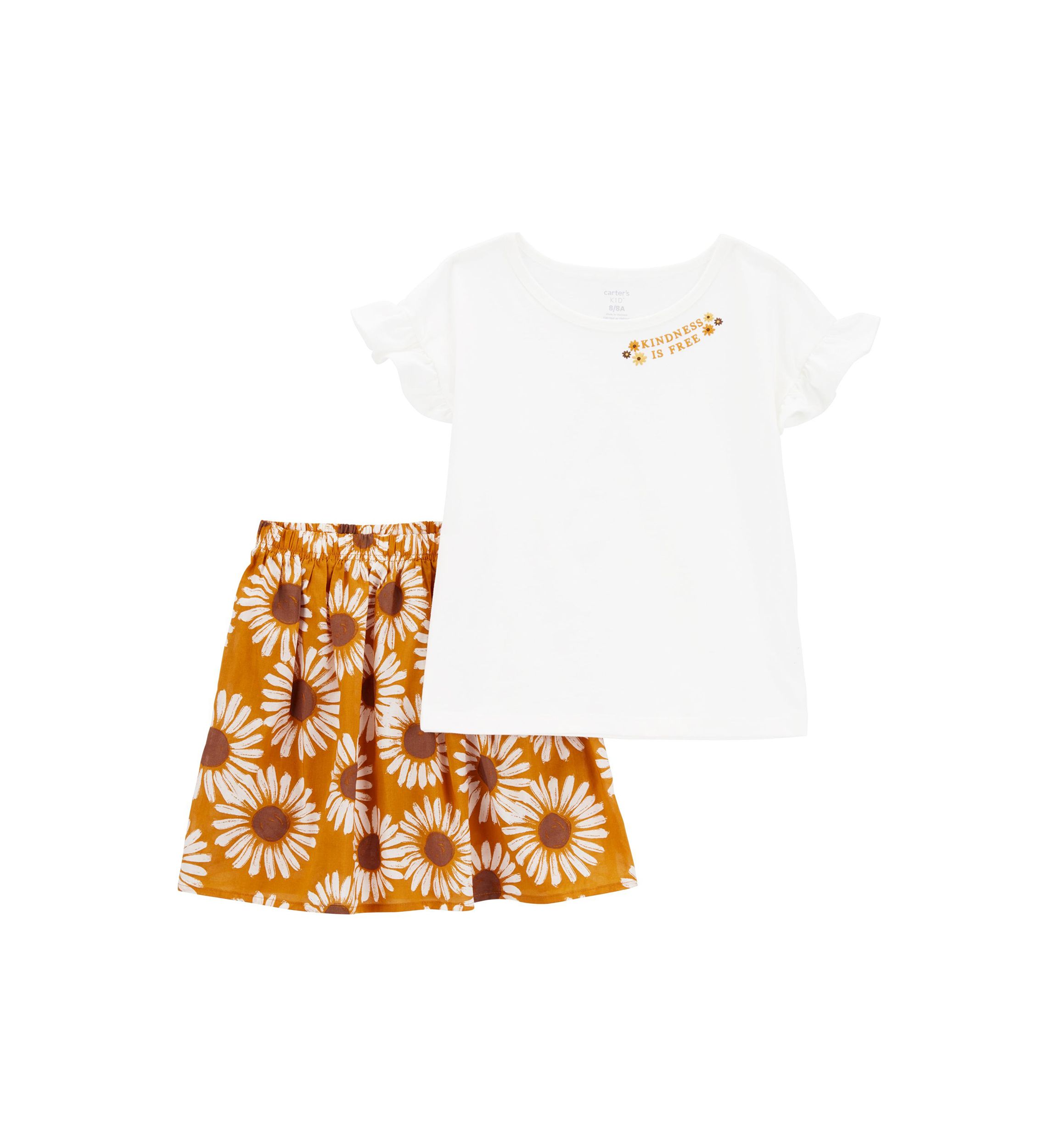Girls 4-6x Sunflower Skort Set 