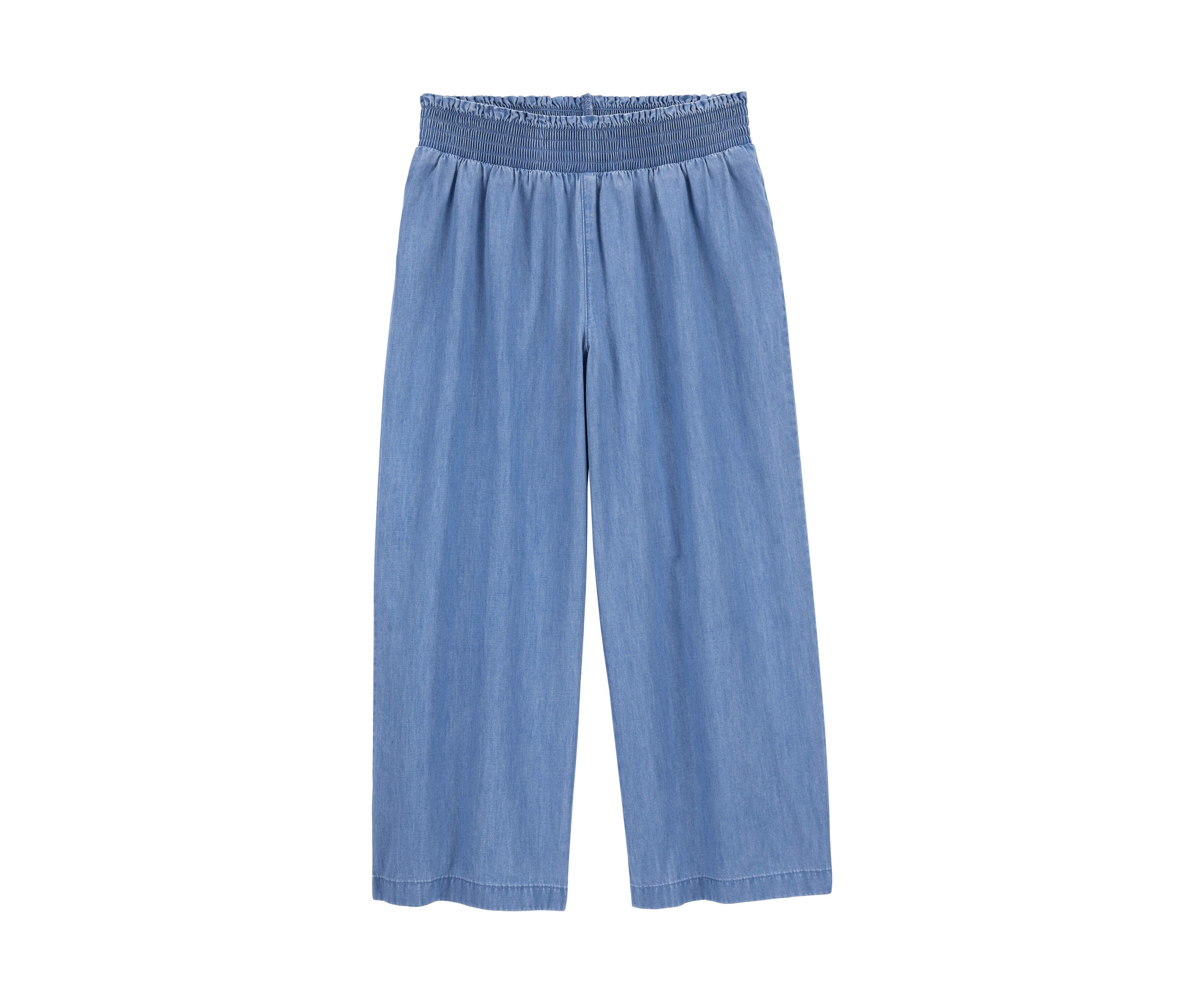 Girls 4-6x Chambray Wide Leg Pants