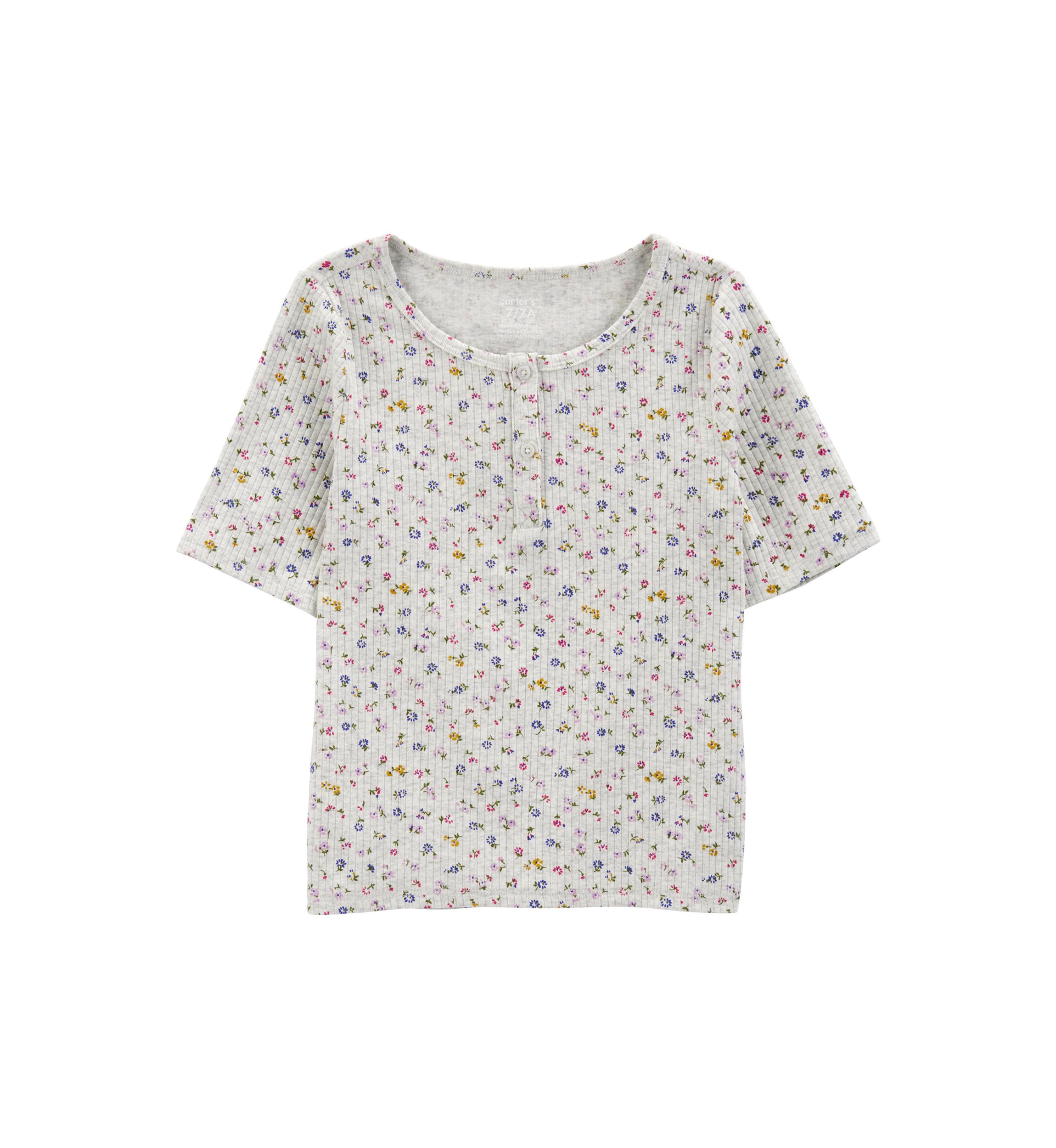 Girls 4-6x Floral Printed Top