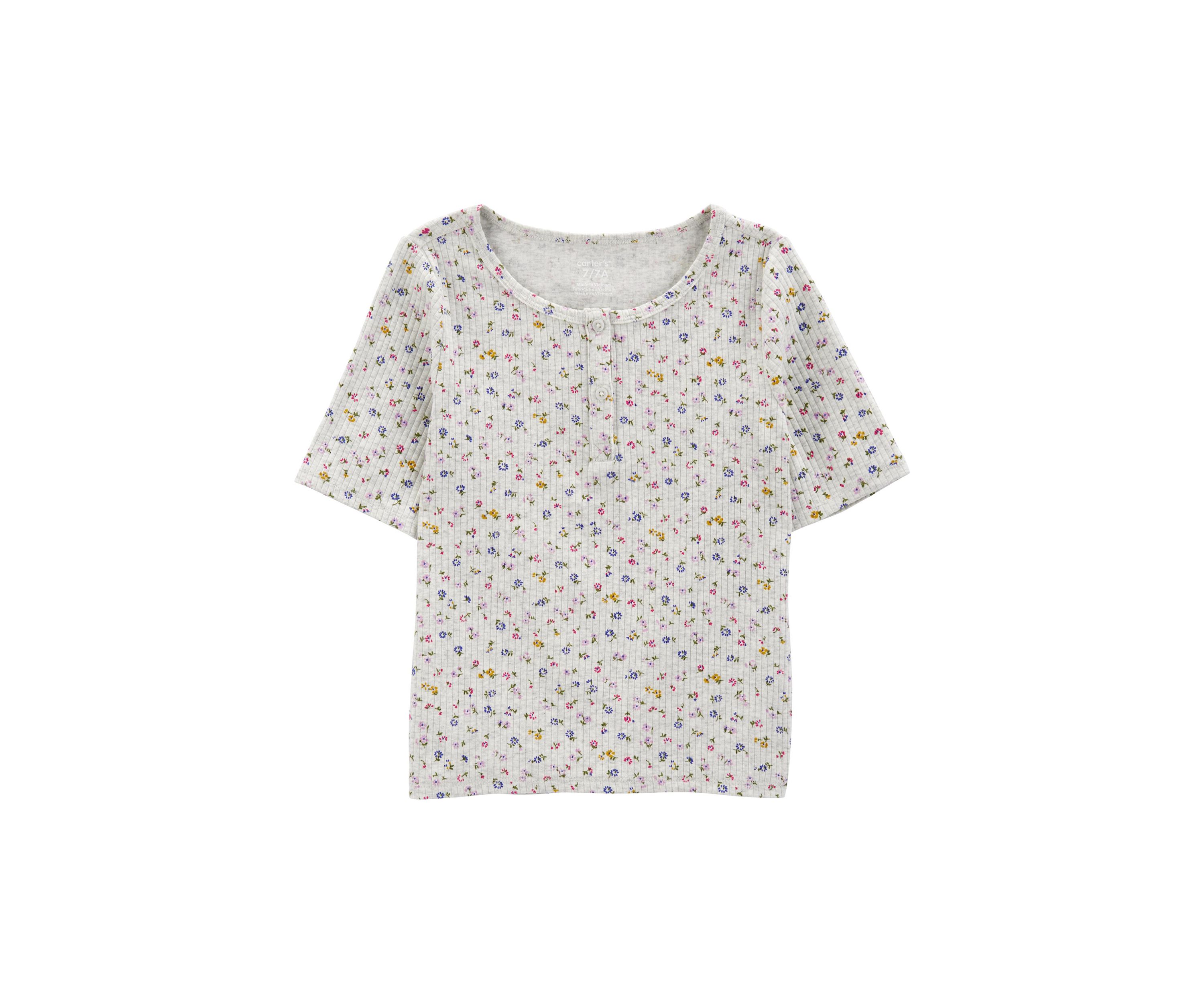 Girls 4-6x Floral Printed Top