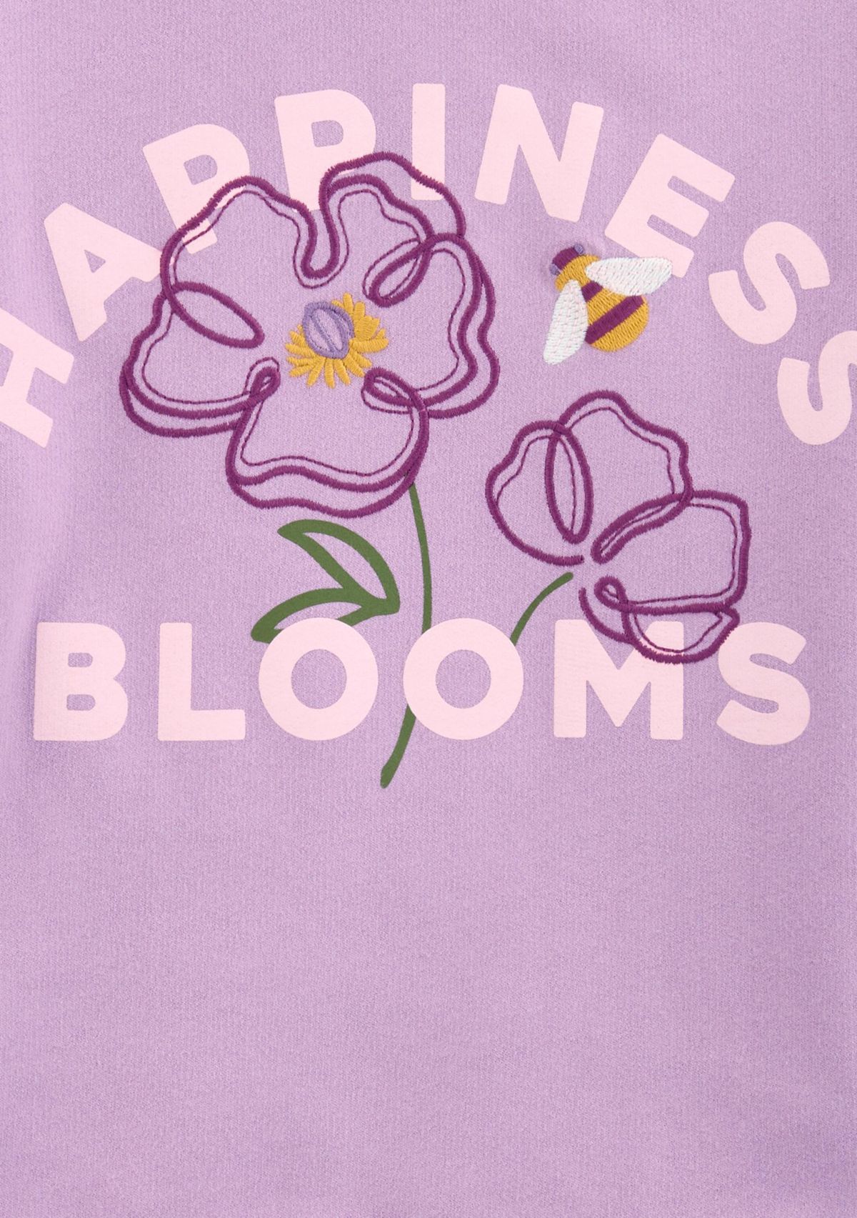 Girls 4-6x Happiness Blooms Embroidered Sweatshirt