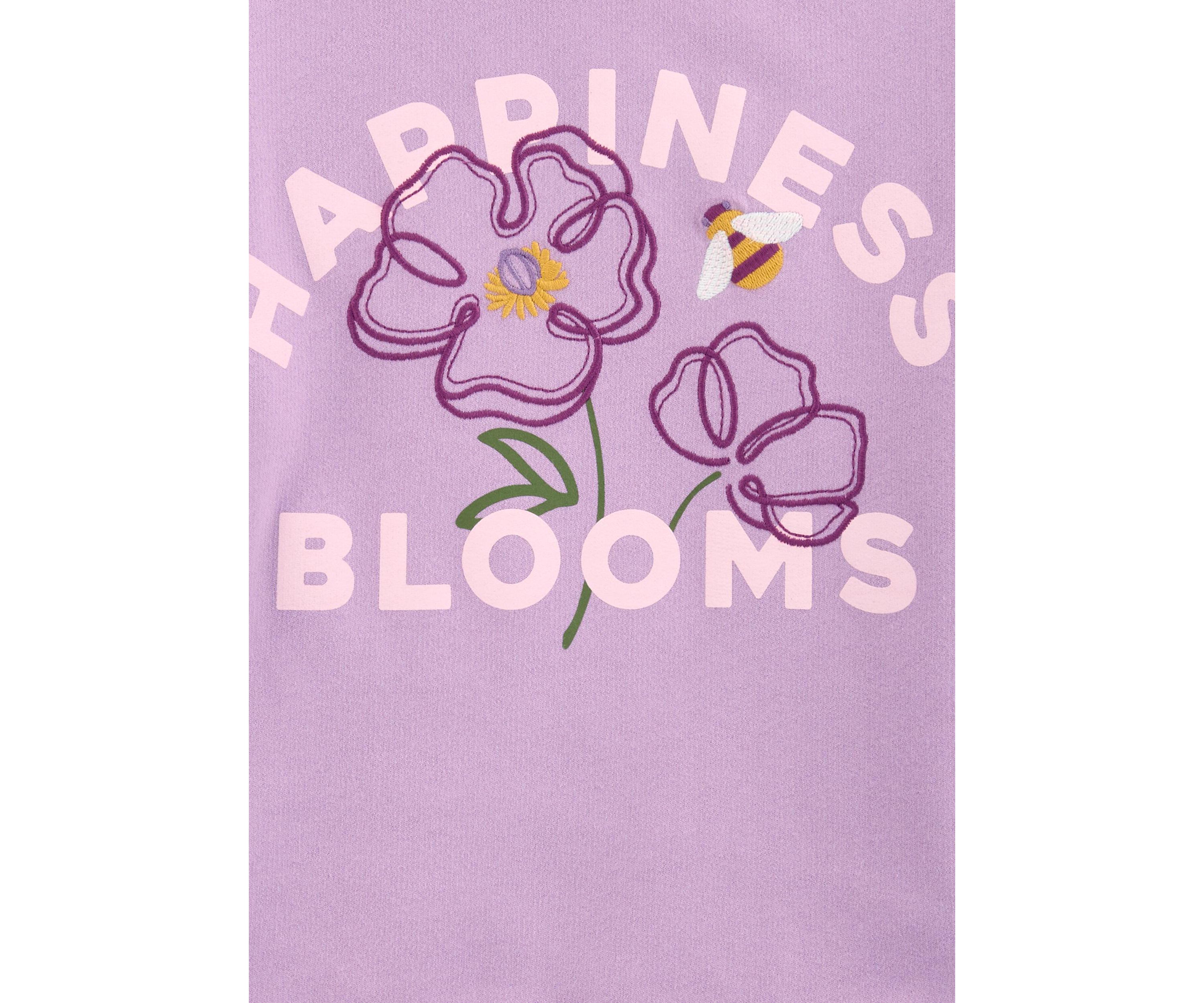 Girls 4-6x Happiness Blooms Embroidered Sweatshirt