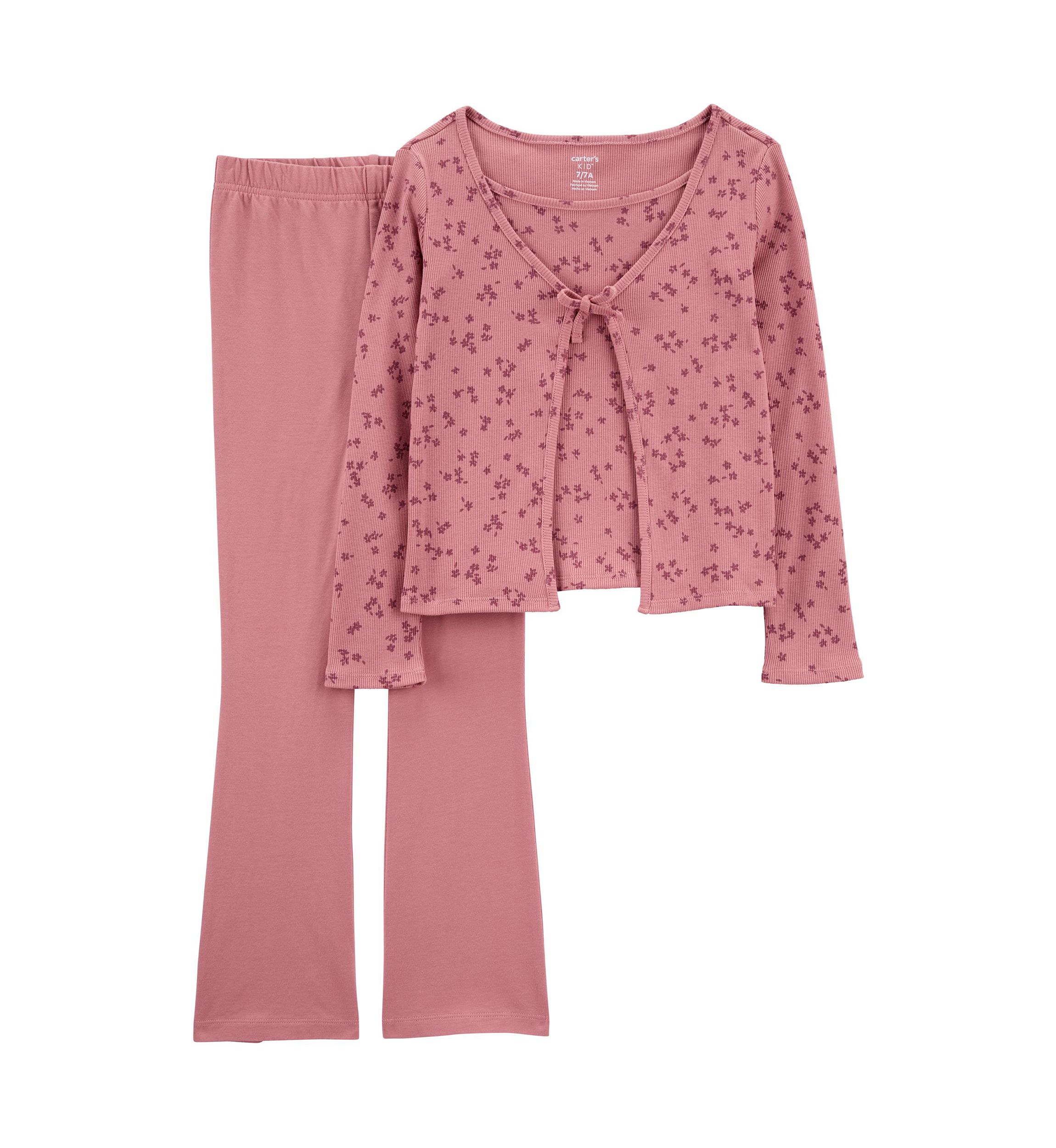 Girls 4-6x Printed Cardigan and Leggings Set