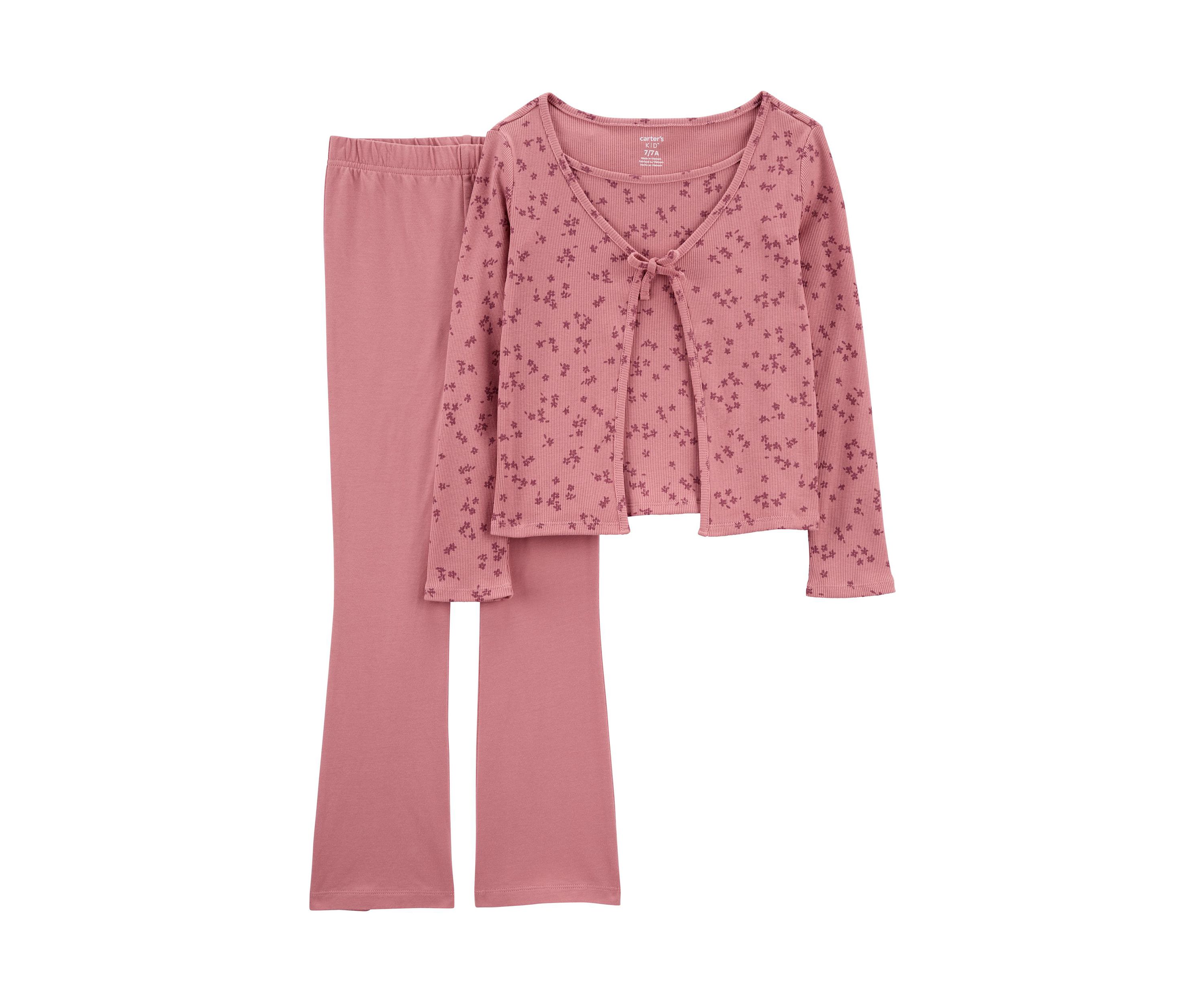 Girls 4-6x Printed Cardigan and Leggings Set