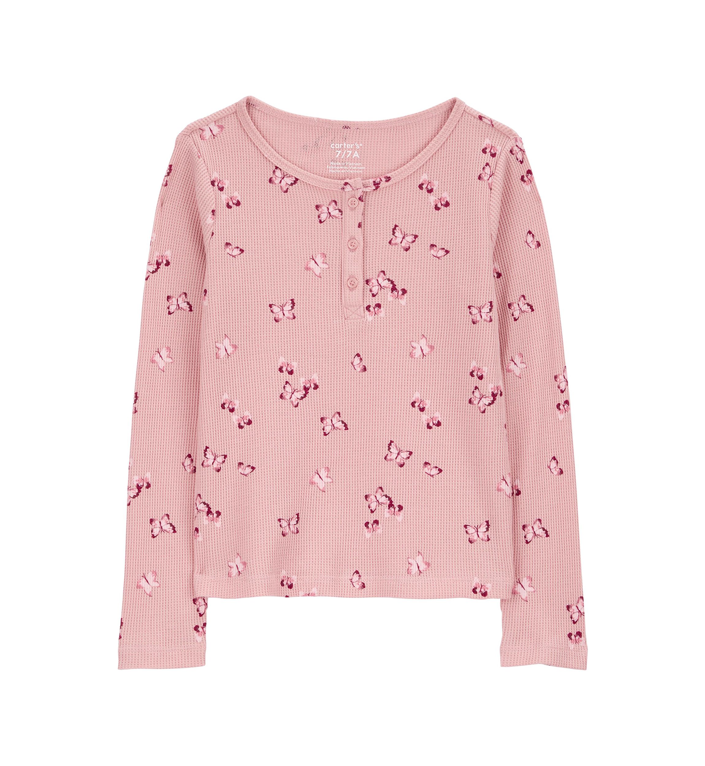 Girls 4-6x Butterfly Printed Top