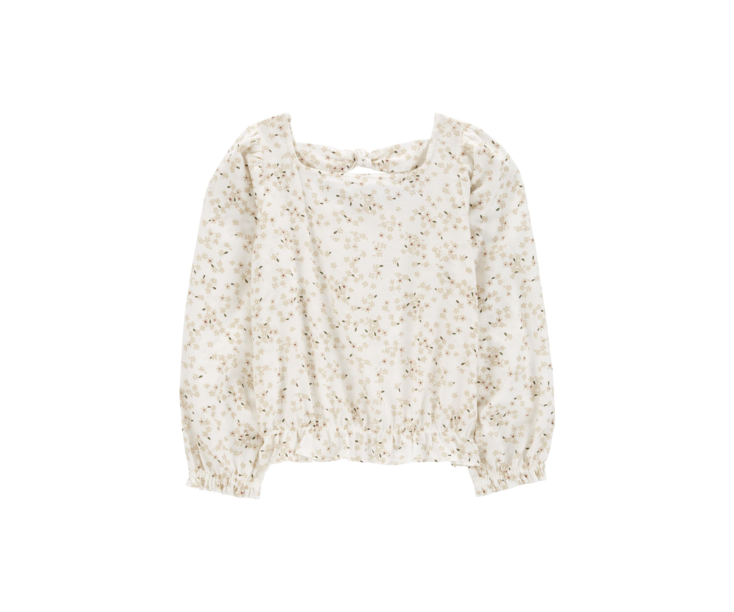 Girls 4-6x Floral Printed Woven Top