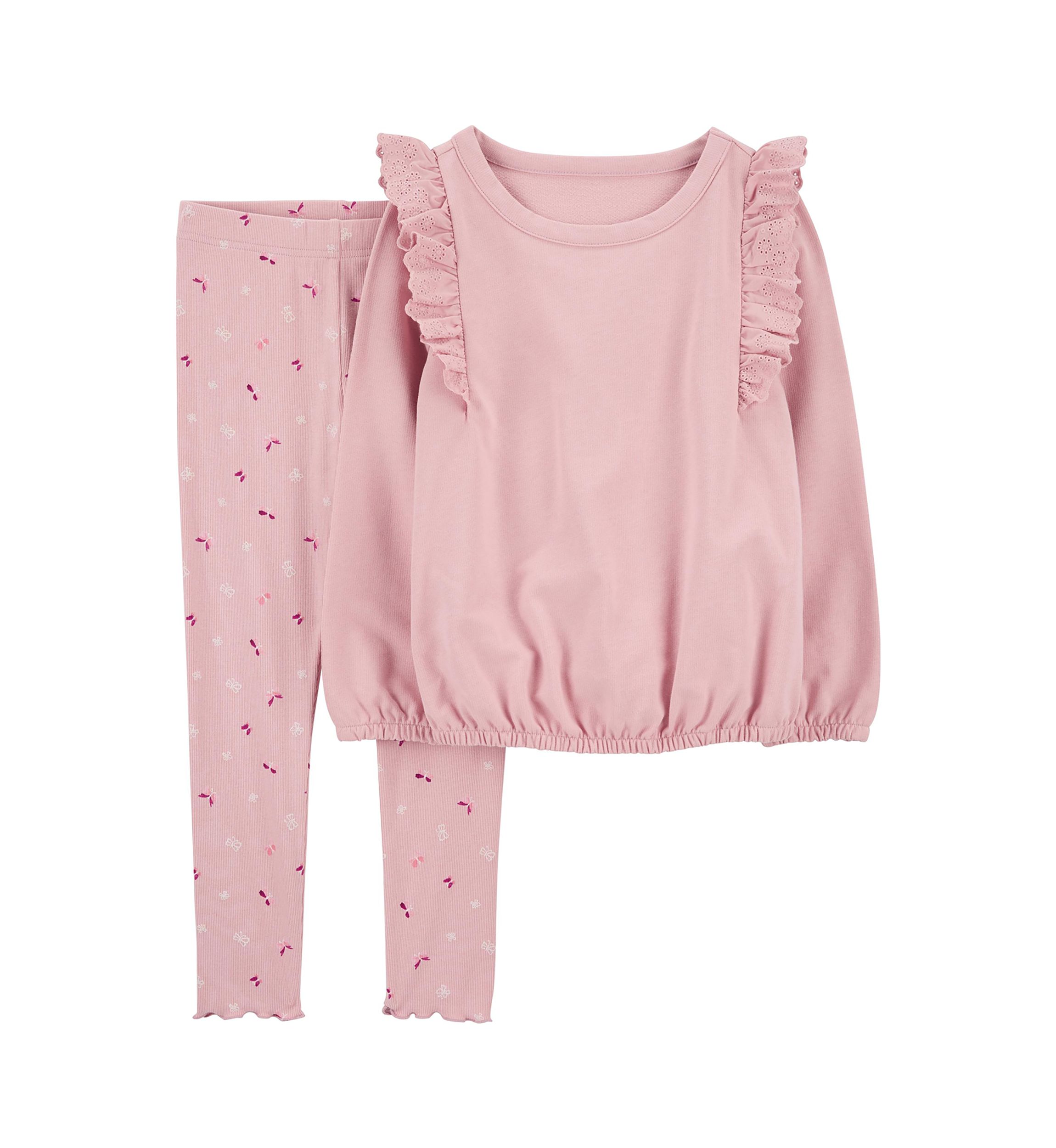 Girls 4-6x Long Sleeve Shirt and Leggings Set 