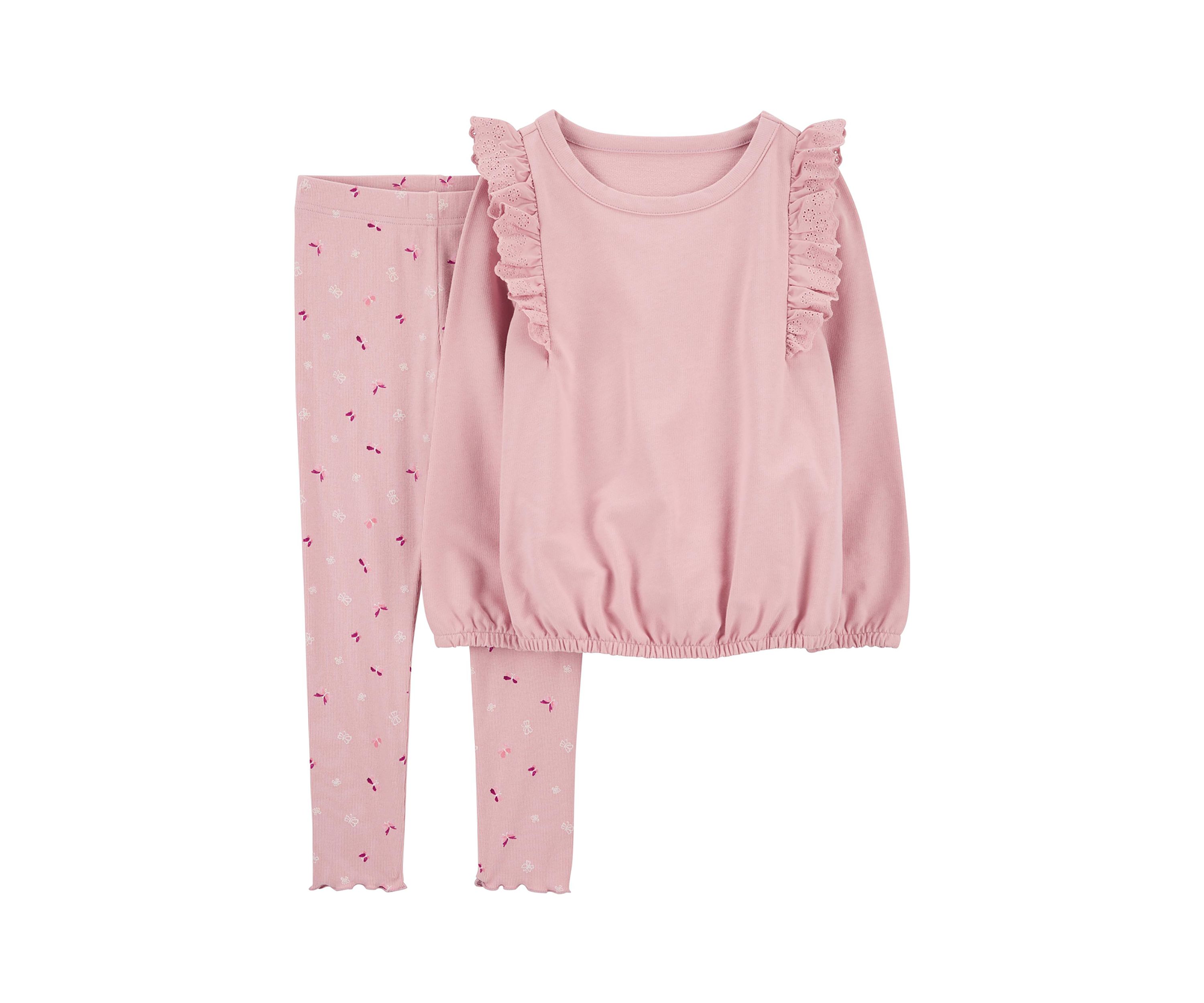 Girls 4-6x Long Sleeve Shirt and Leggings Set 