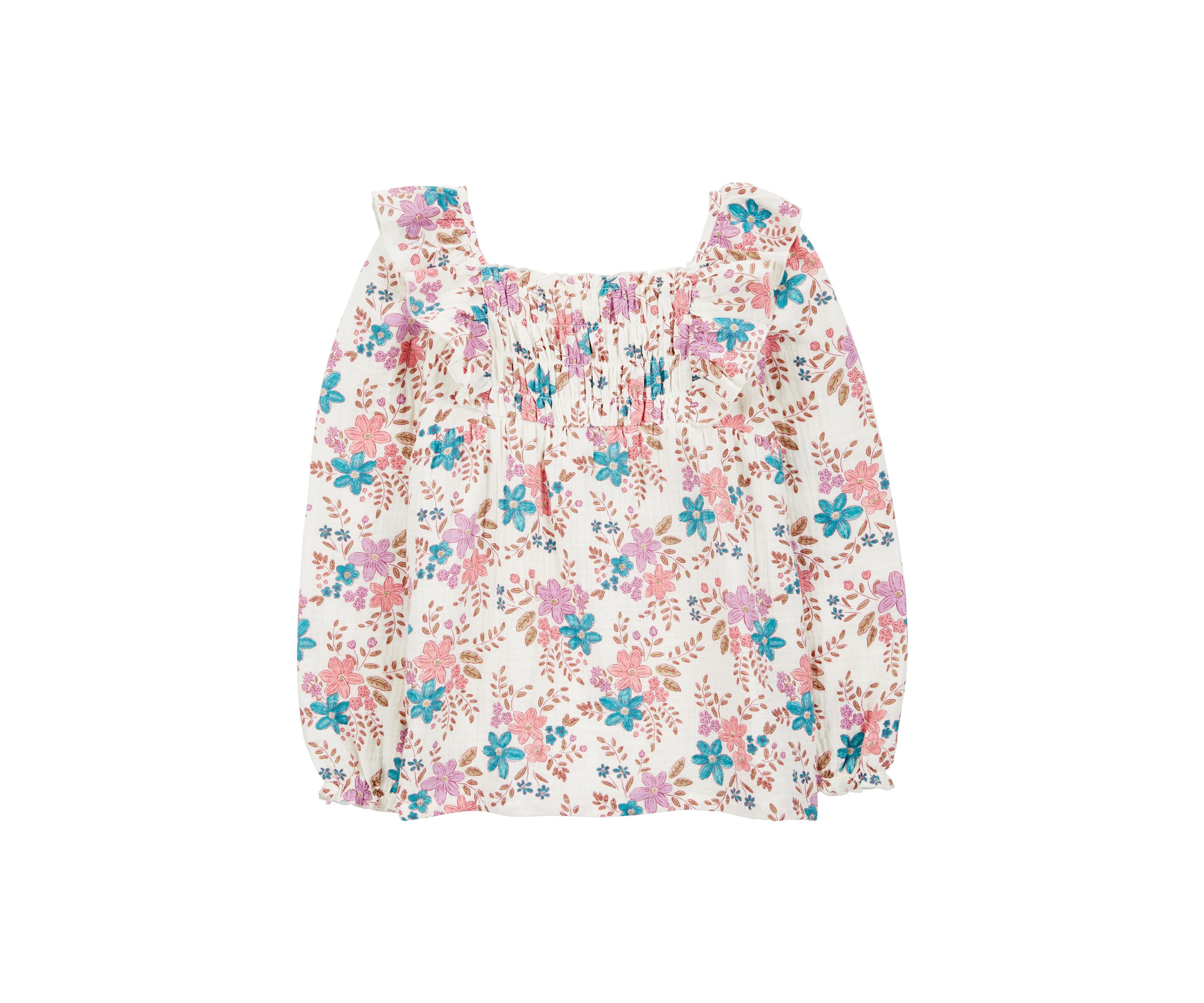 Girls 4-6x Floral Fashion Top 