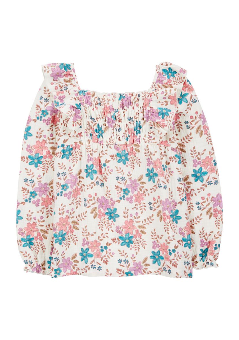 Girls 4-6x Floral Fashion Top 