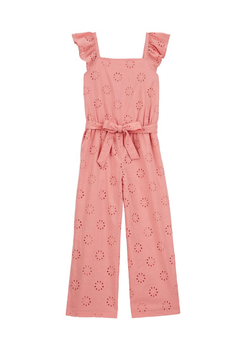 Girls 4-6x Eyelet Jumpsuit