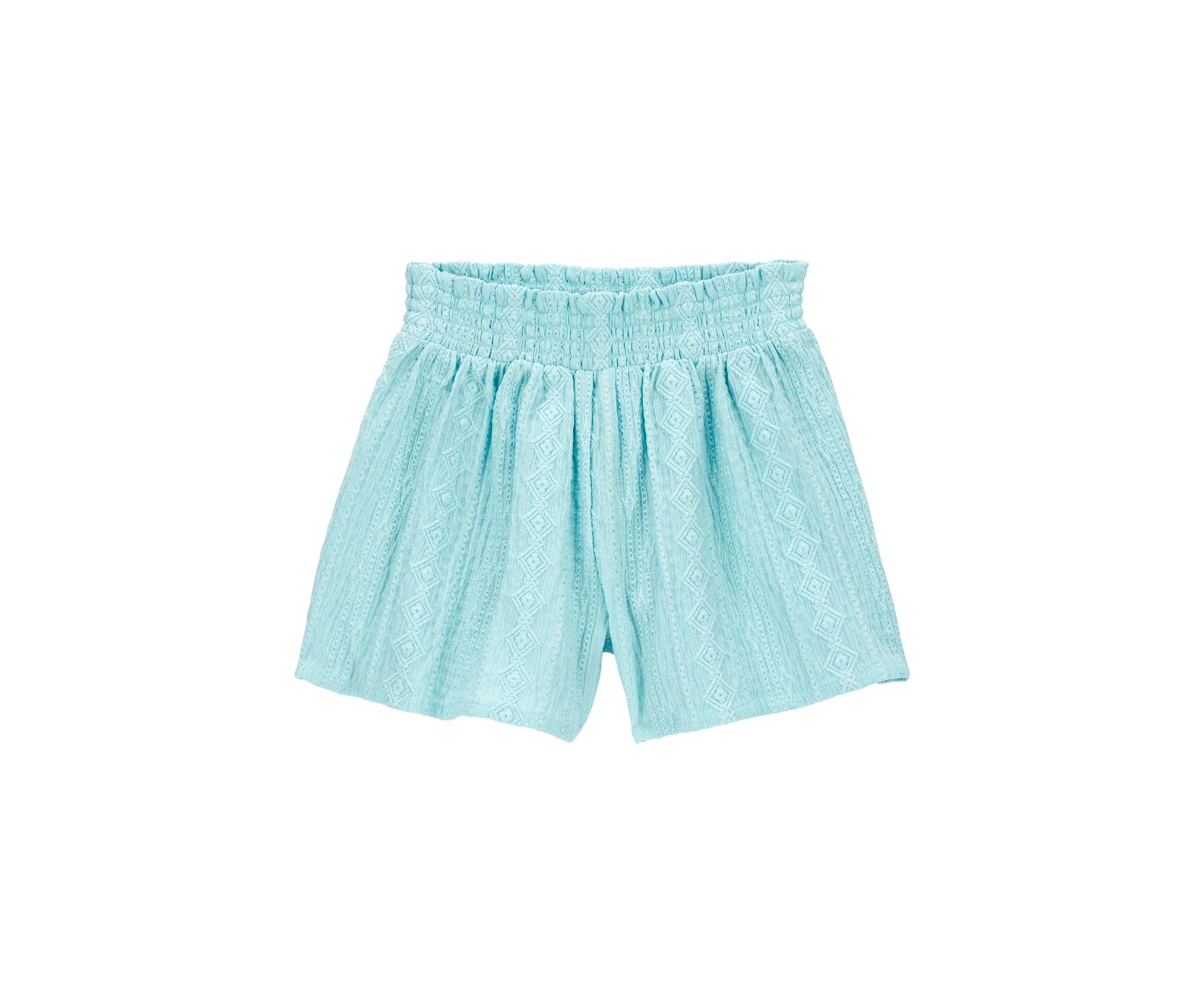 Girls 4-14 Smocked Textured Shorts