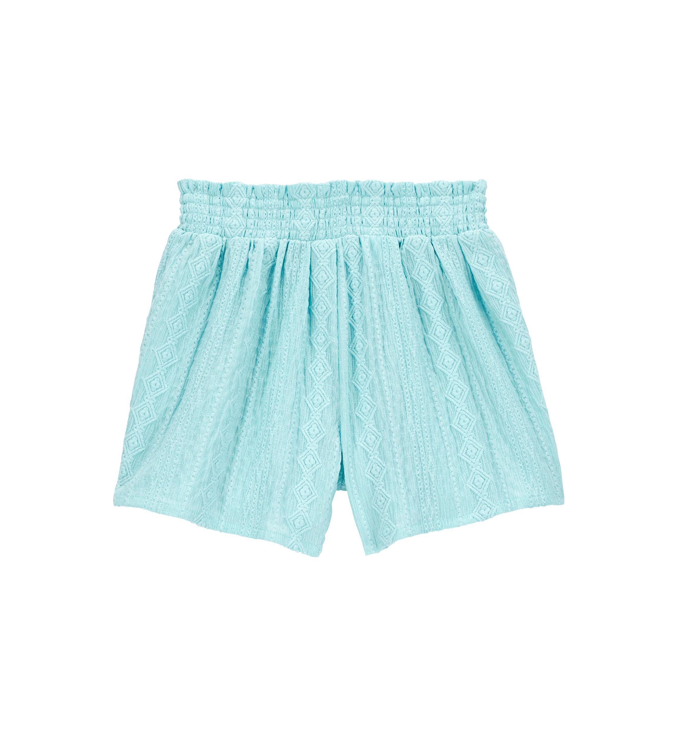 Girls 4-14 Smocked Textured Shorts