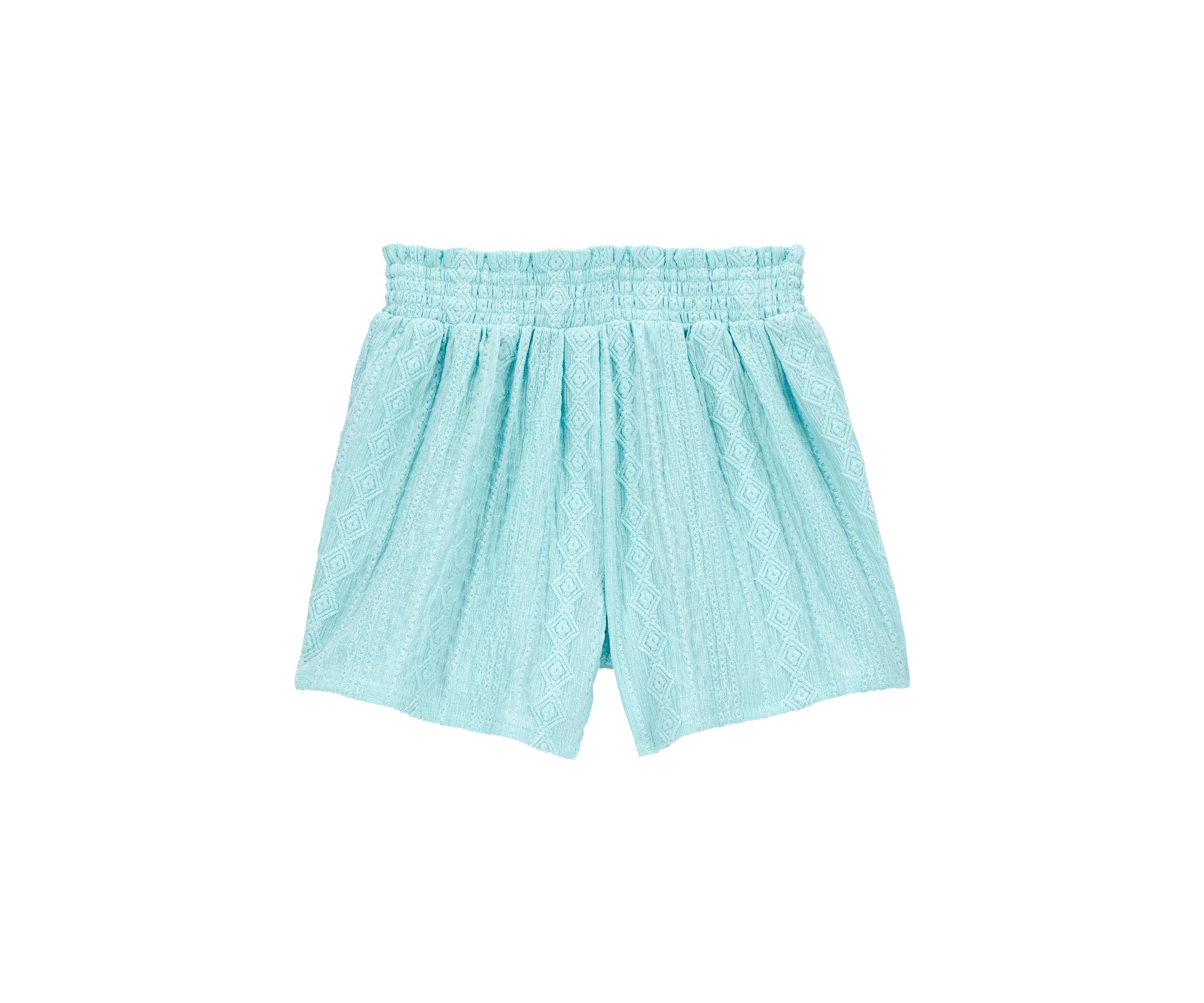 Girls 4-14 Smocked Textured Shorts