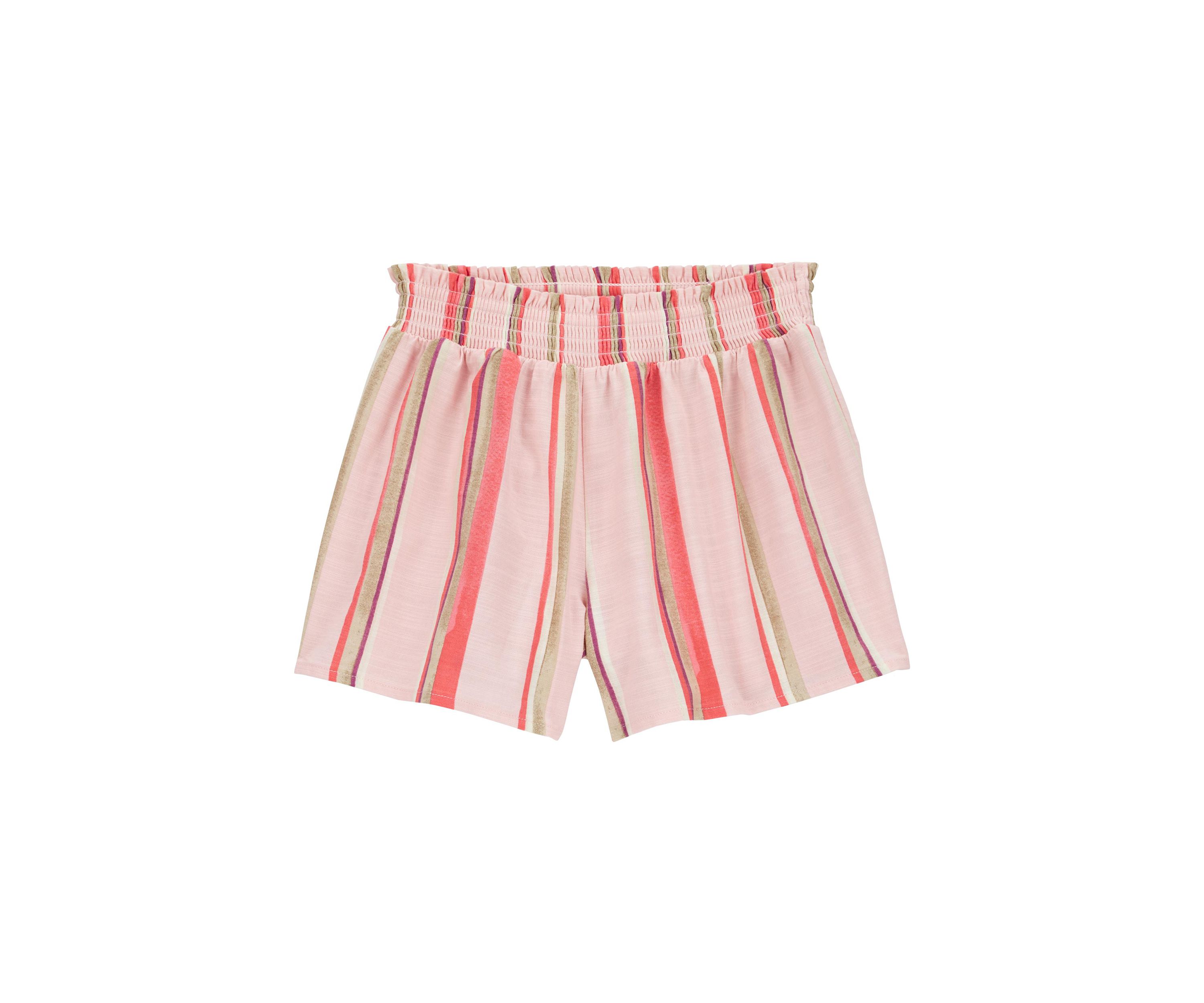  Girls 4-14 Stretchy Paper Bag Printed Shorts