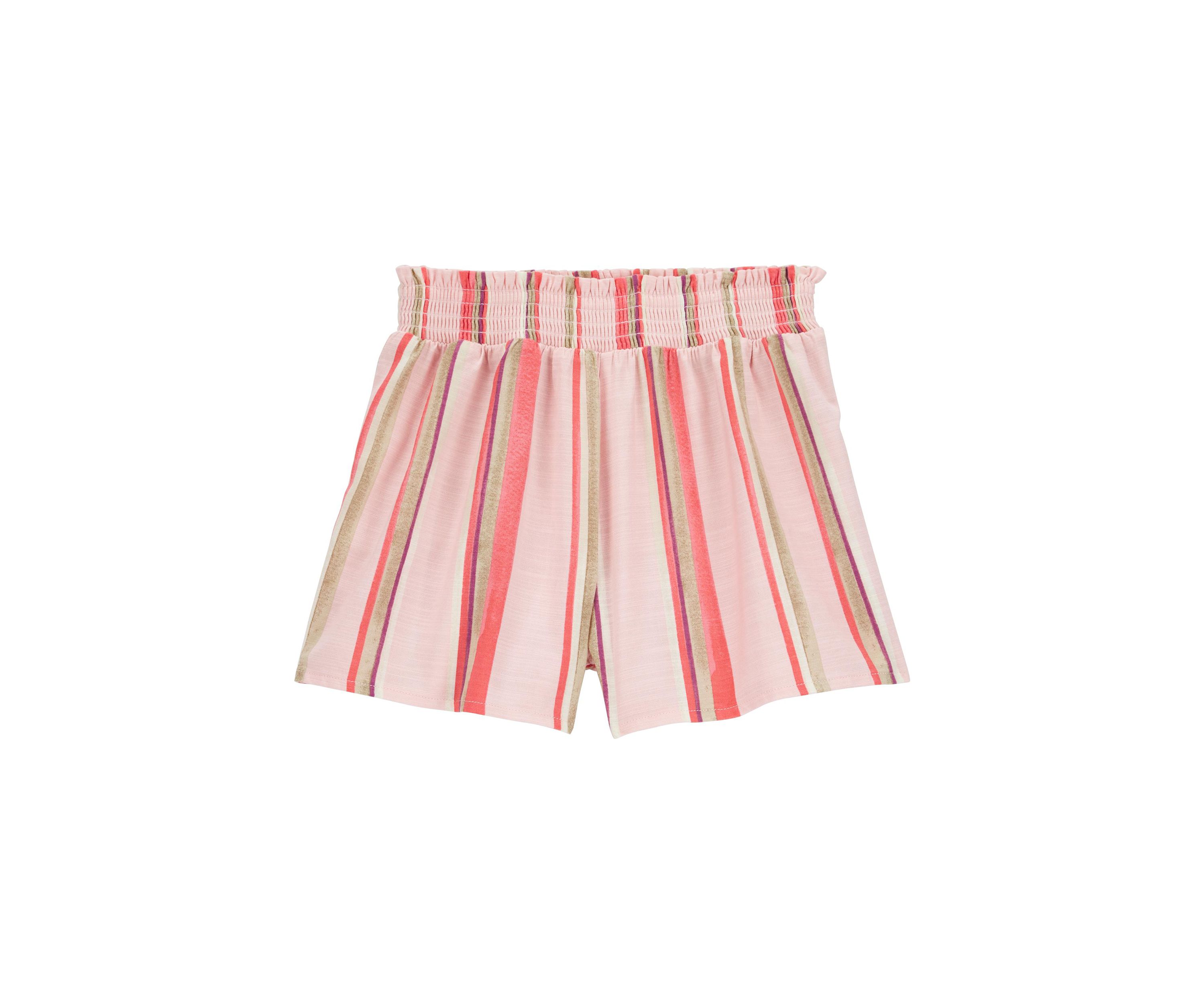  Girls 4-14 Stretchy Paper Bag Printed Shorts