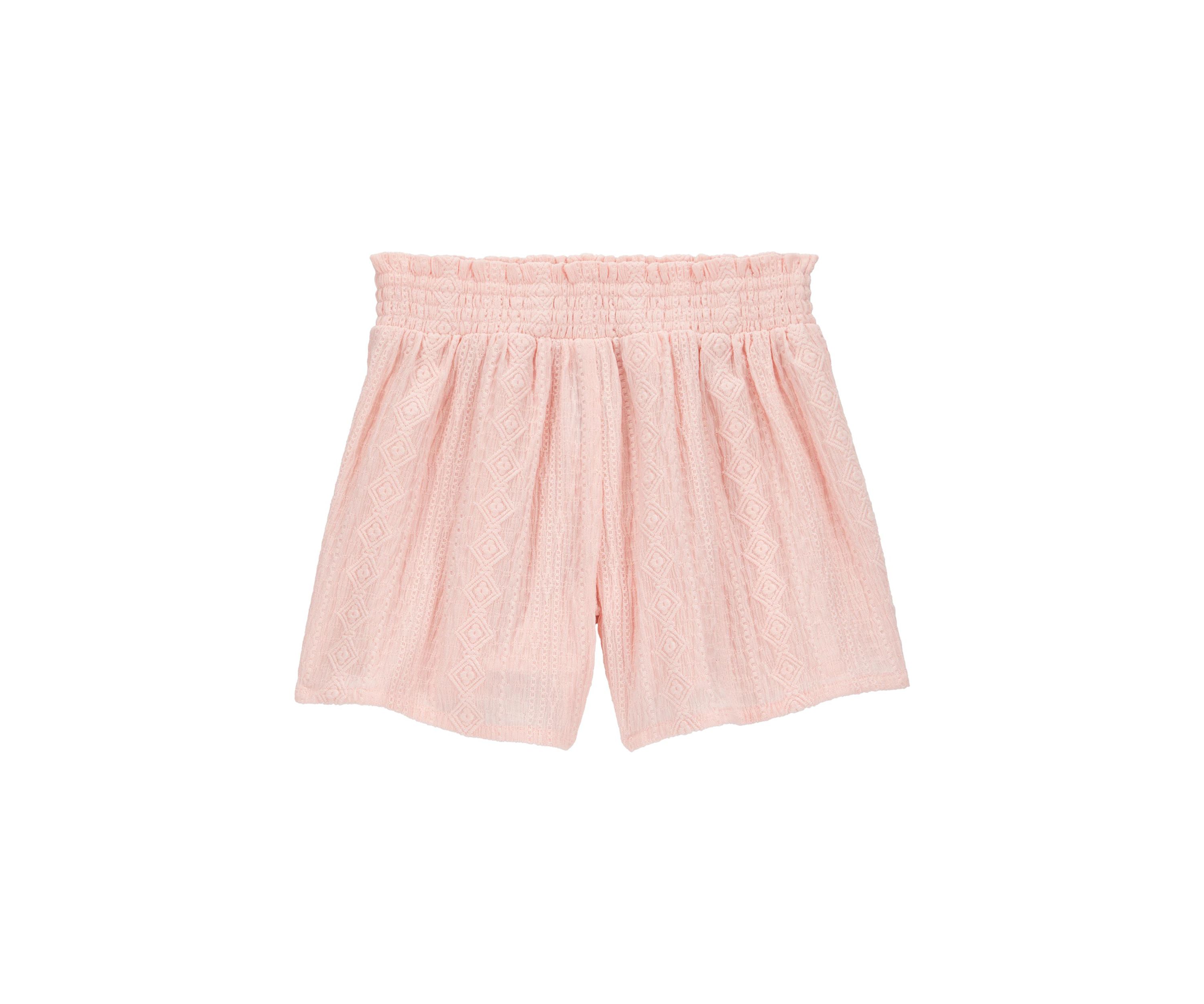 Girls 4-14 Smocked Textured Shorts
