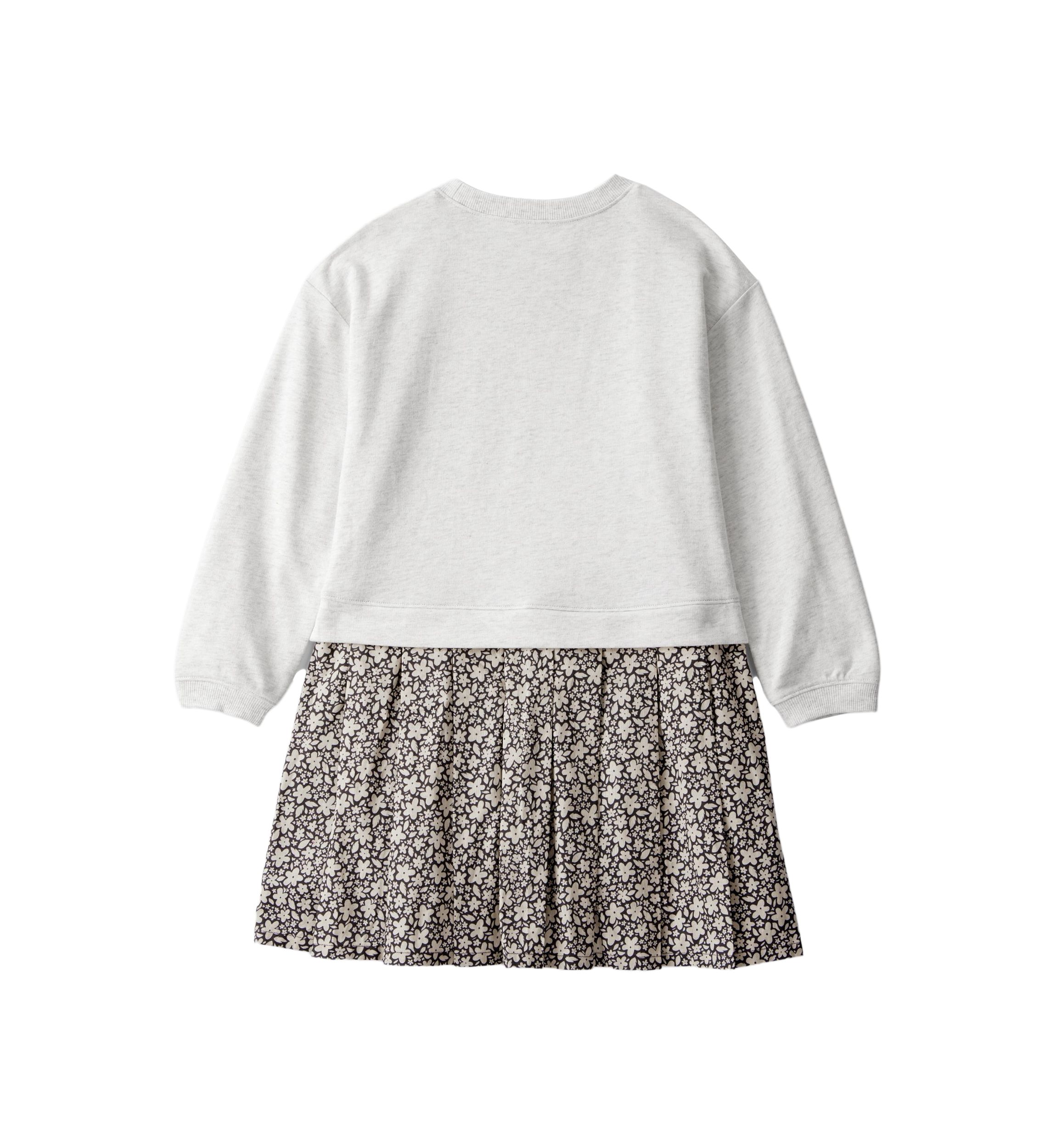 Girls 4-6x Long Sleeve Woven Dress with Printed Skirt