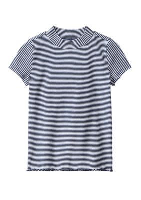 Carter's Girls 4-6x Stripe Ribbed Mock Neck Top, 5