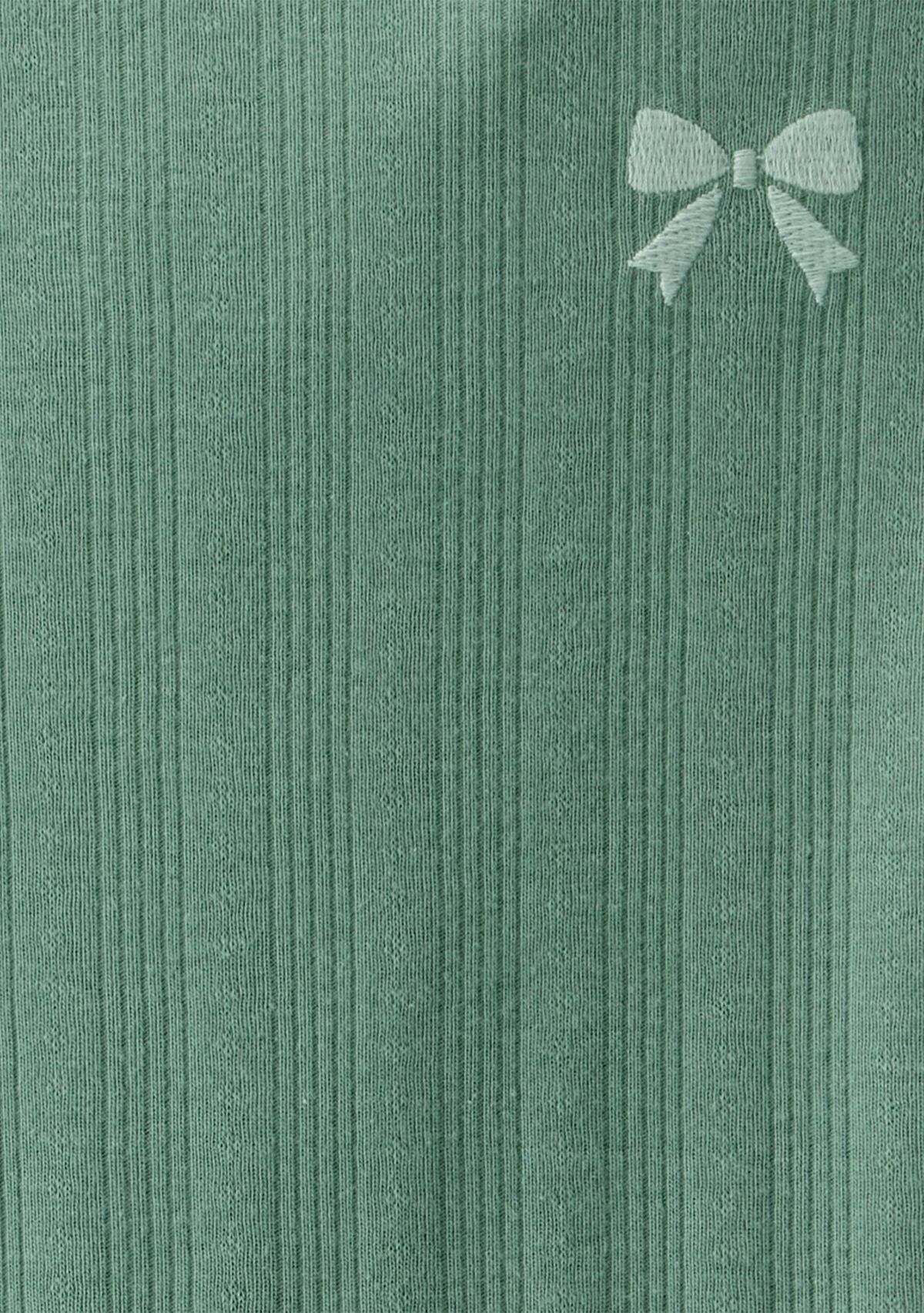 Girls 4-6x Lettuce Trim Knit Top