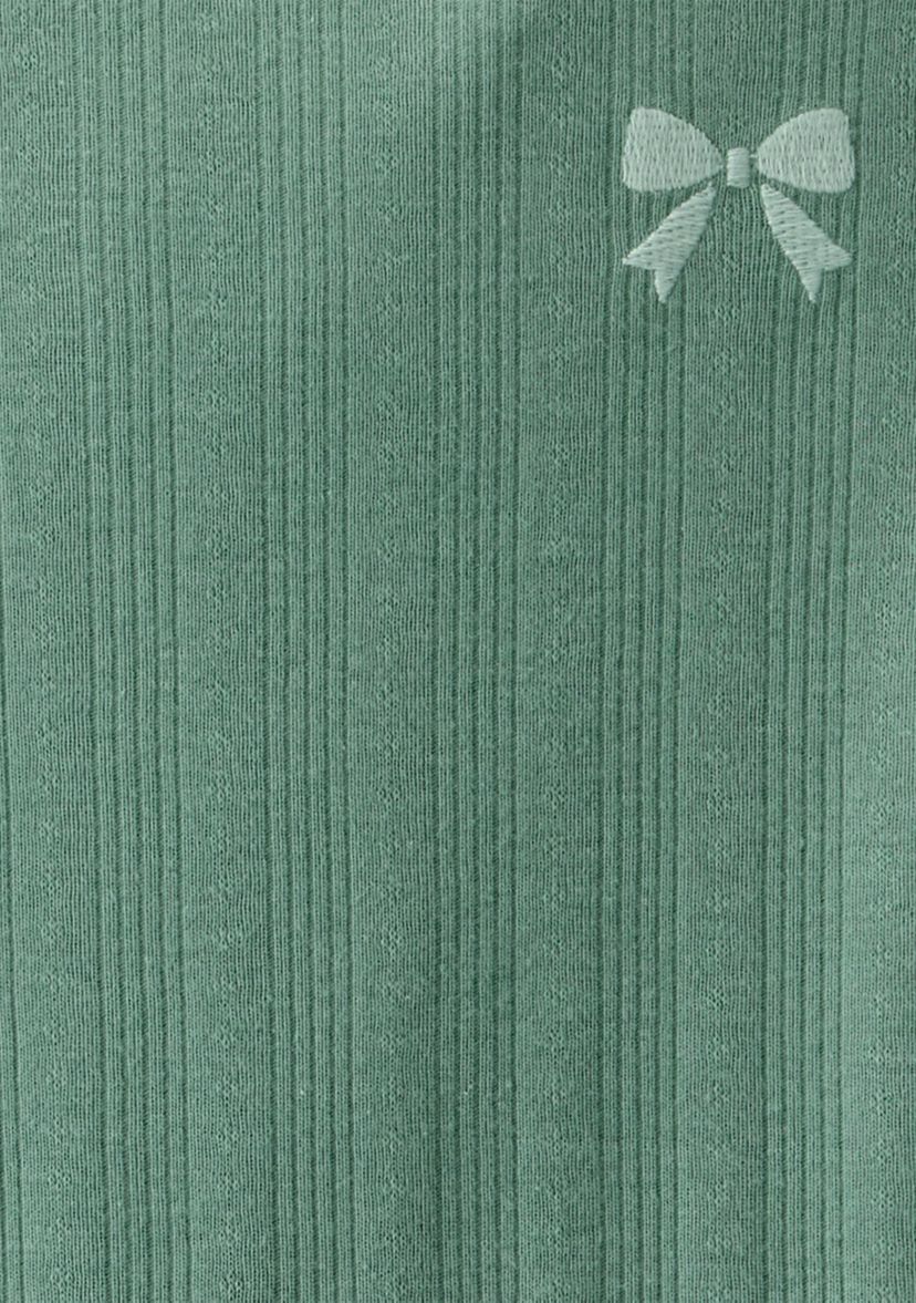 Girls 4-6x Lettuce Trim Knit Top