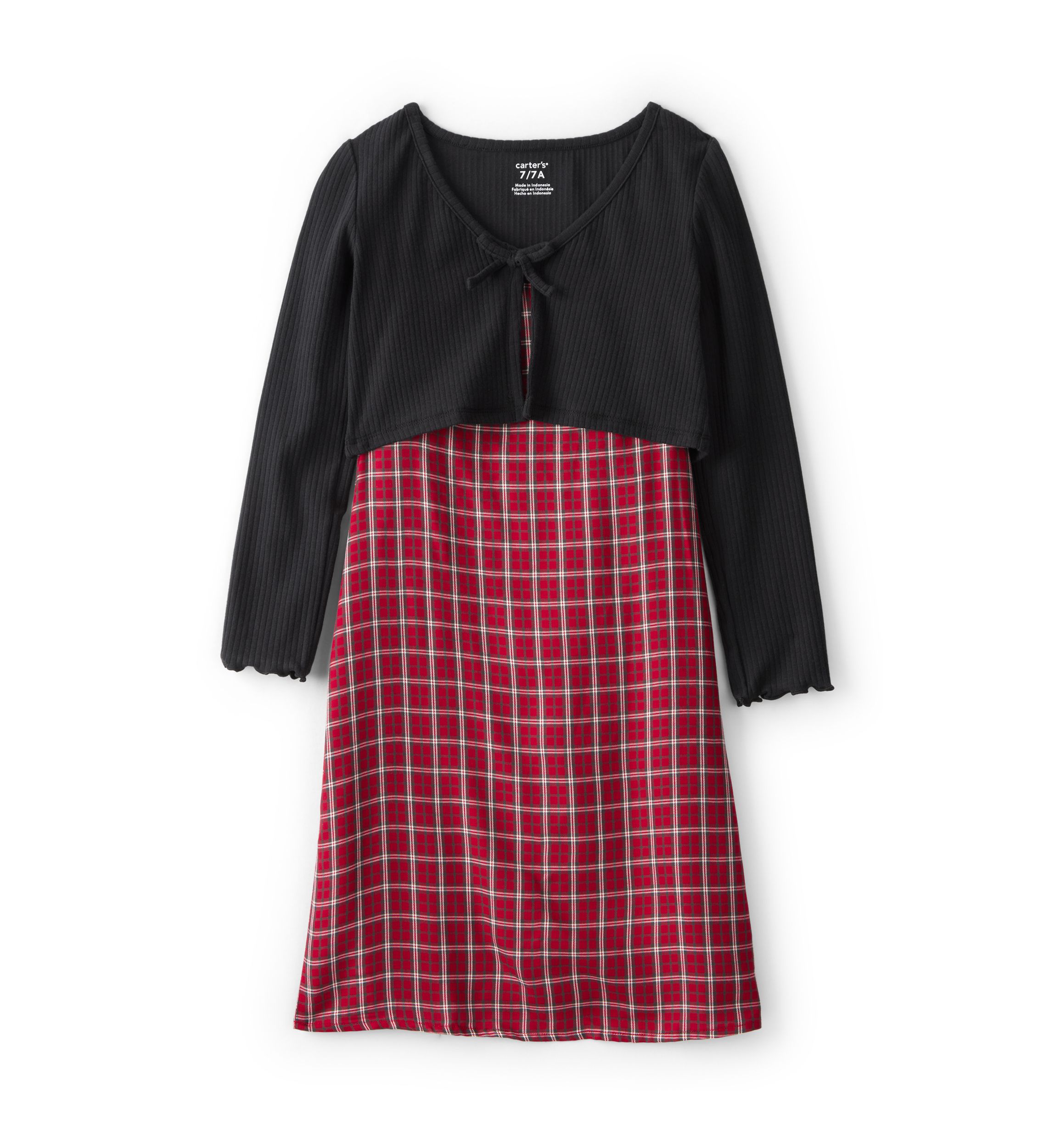 Girls 4-6x Cardigan and Printed Dress Set