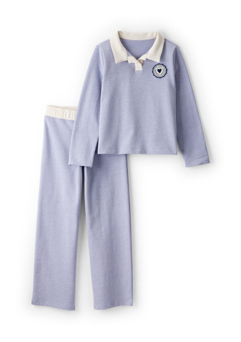 Girls 4-6x Polo Top and Pants Set