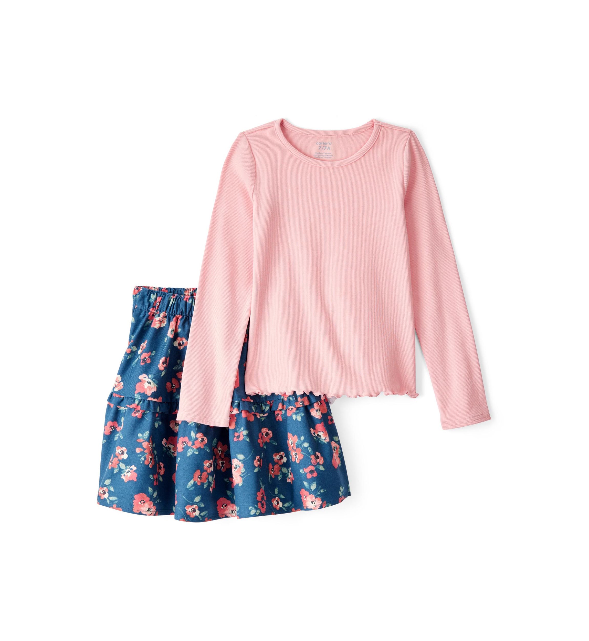 Girls 4-6x Woven Top and Skirt Set
