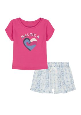 Kids Headquarters Girls 4-6 Heart Shirt Shorts Set, 5