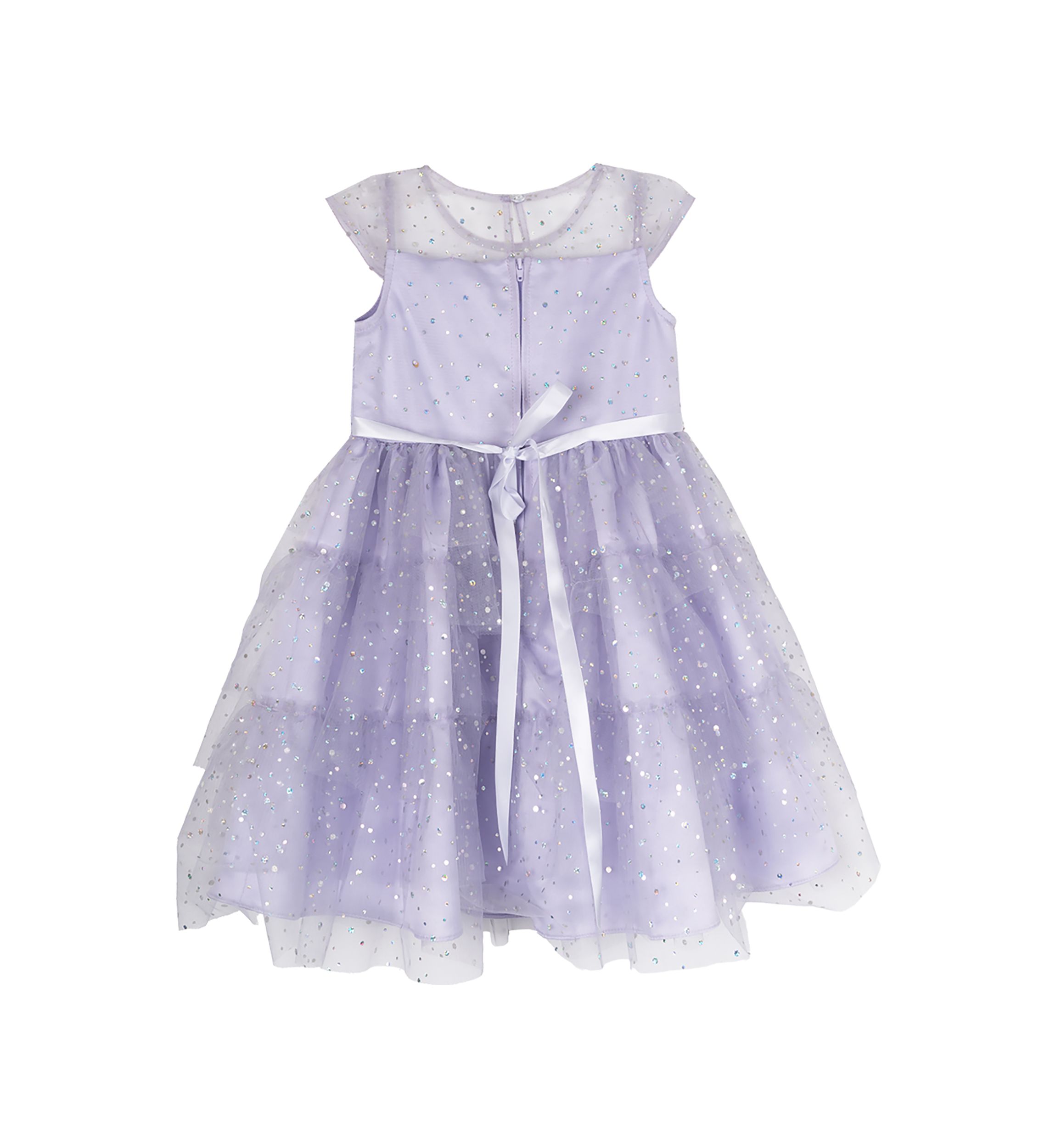 Girls 4-6x Illusion Tiered Maxi Dress