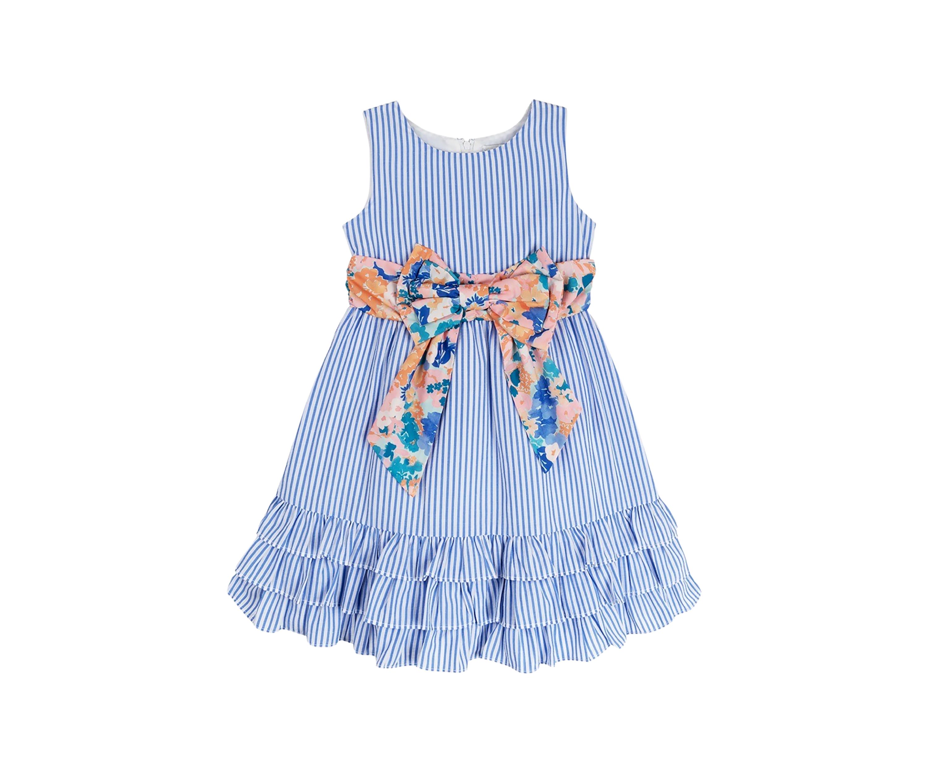 Girls 4-6x Sleeveless Seersucker Stripe Dress